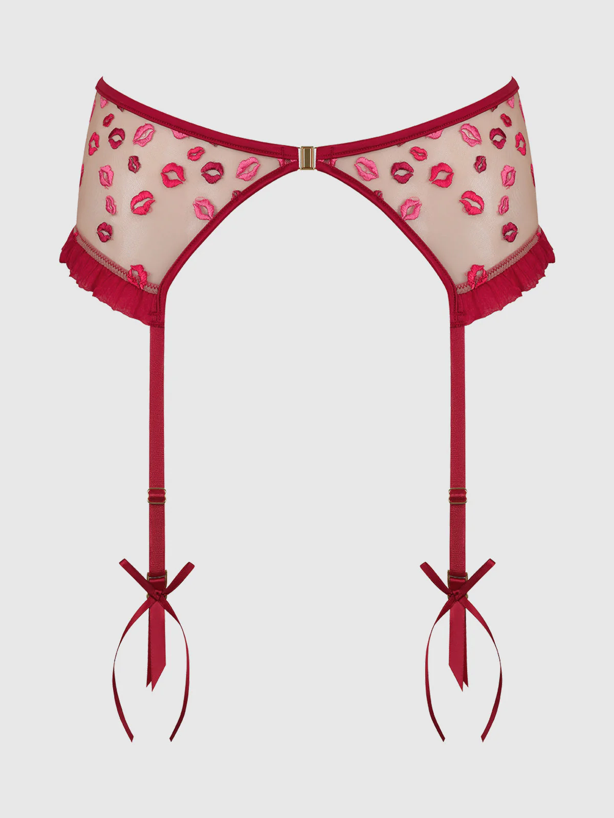 Angelica Lips Embroidery Garter Belt - Image 5