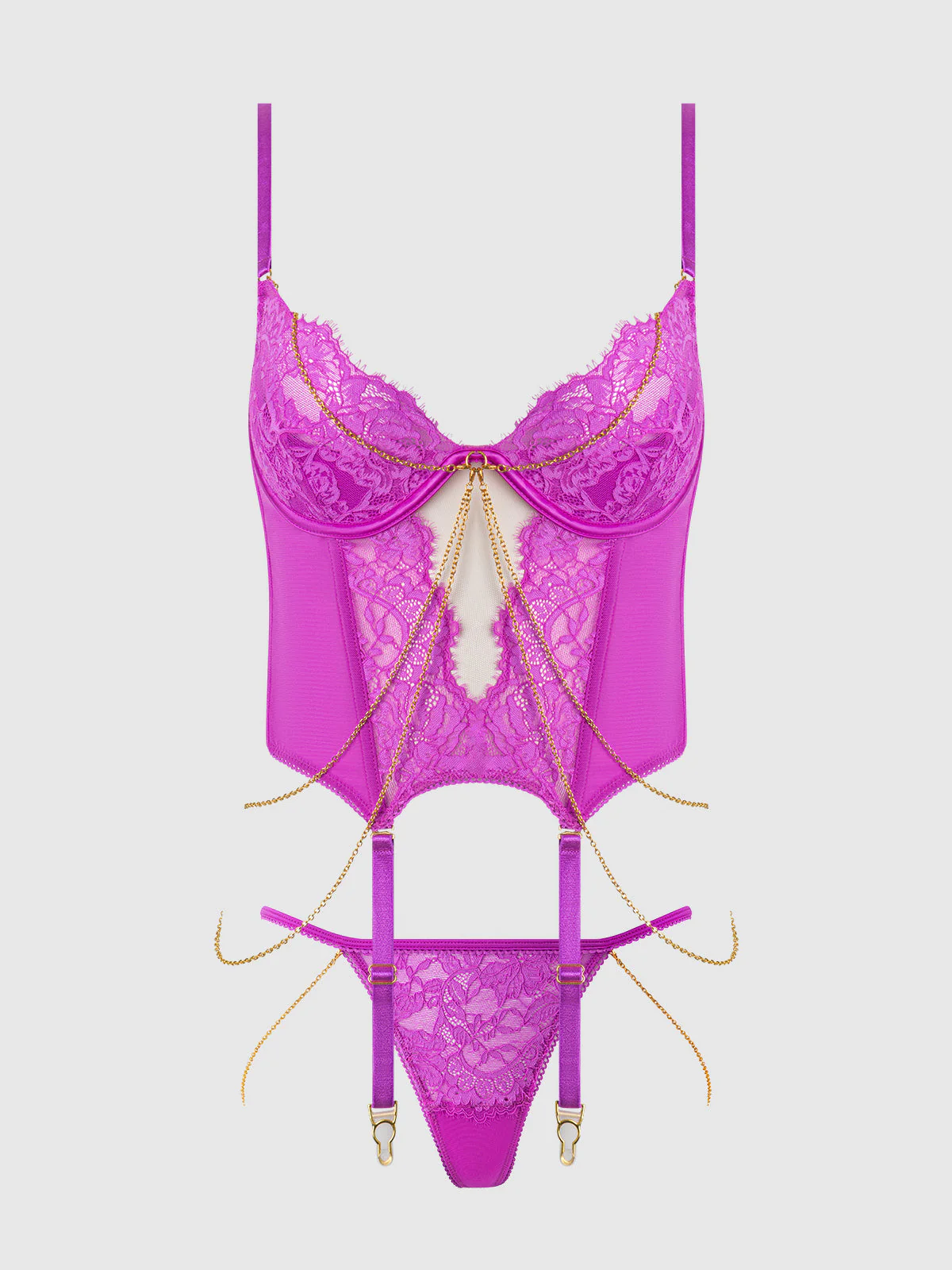 Arianna Lace & Chains Bustier - Image 7