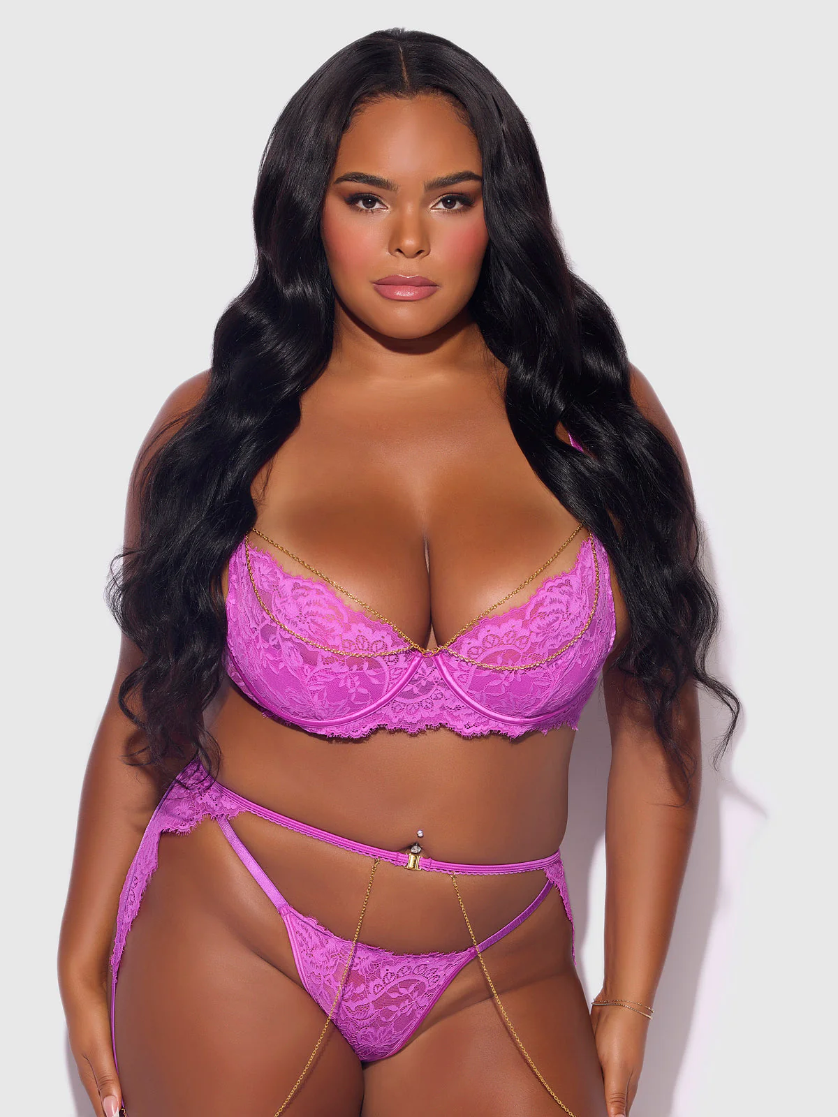 Arianna Lace & Chains Underwire Bra - Image 6