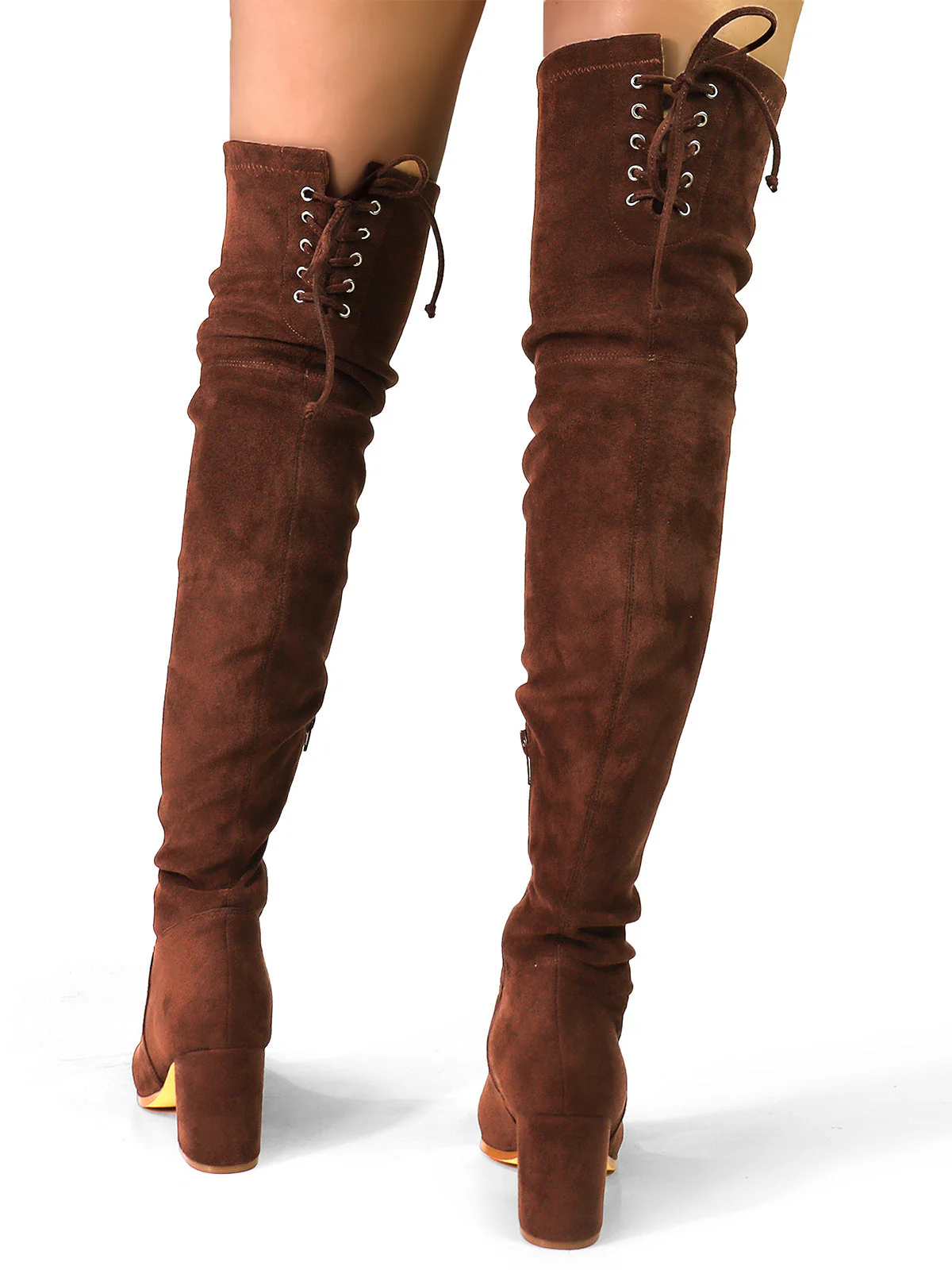 Becky Stretchy Thigh High Boots - Image 6