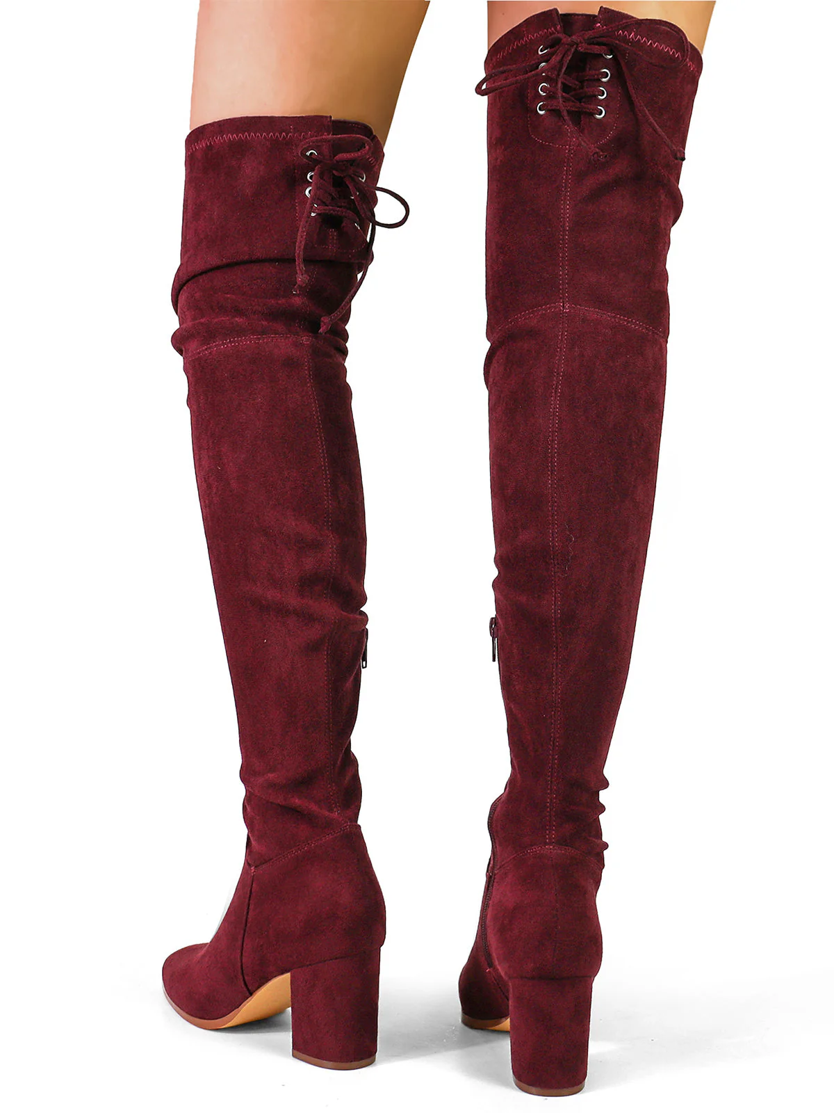 Becky Stretchy Thigh High Boots - Image 6