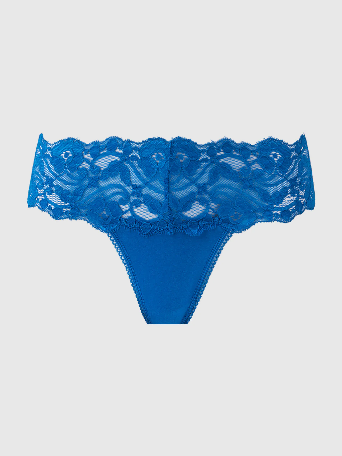 Bridget Stretch Cotton & Lace Thong - Image 7