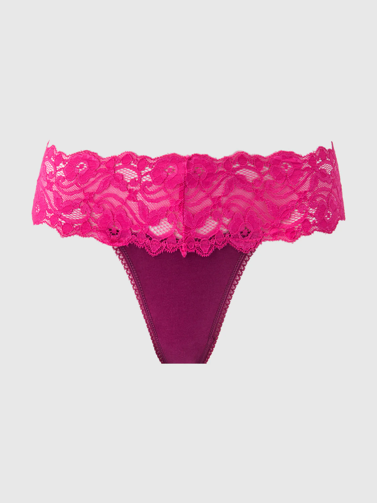 Bridget Stretch Cotton & Lace Thong - Image 7