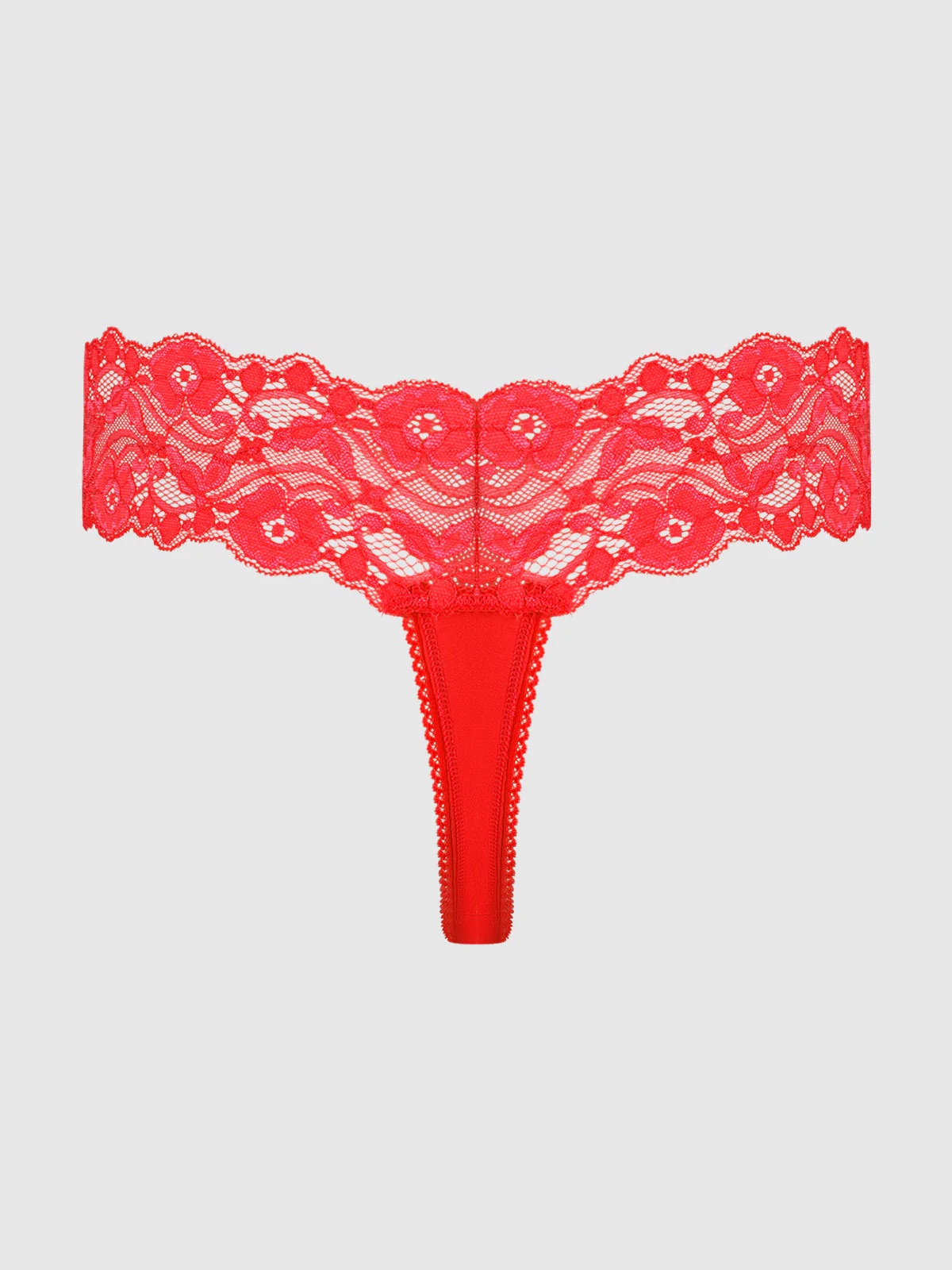 Bridget Stretch Cotton & Lace Thong - Image 2
