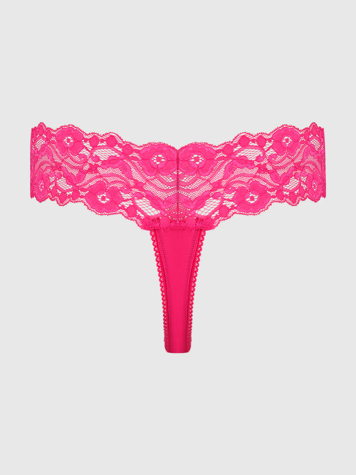 Bridget Stretch Cotton & Lace Thong - Image 2