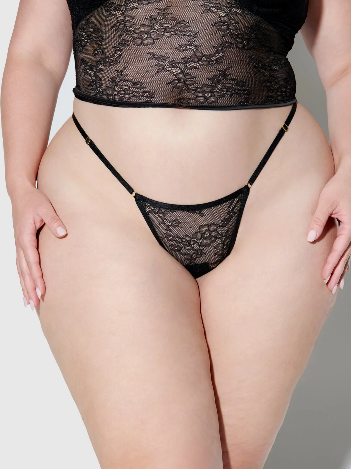 Chiara Crotchless Lace Thong - Image 6