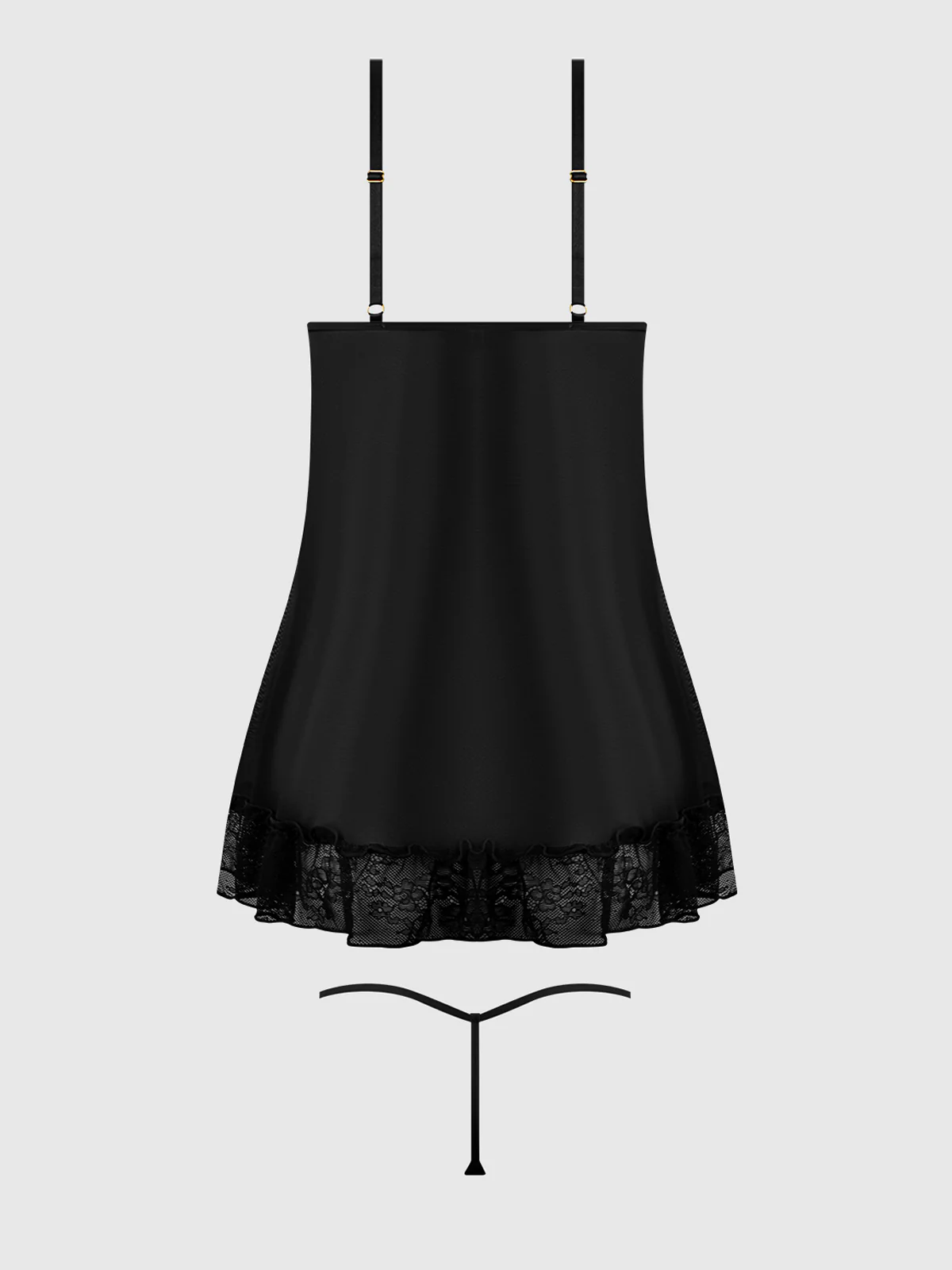 Chiara Lace & Mesh Babydoll Set - Image 10
