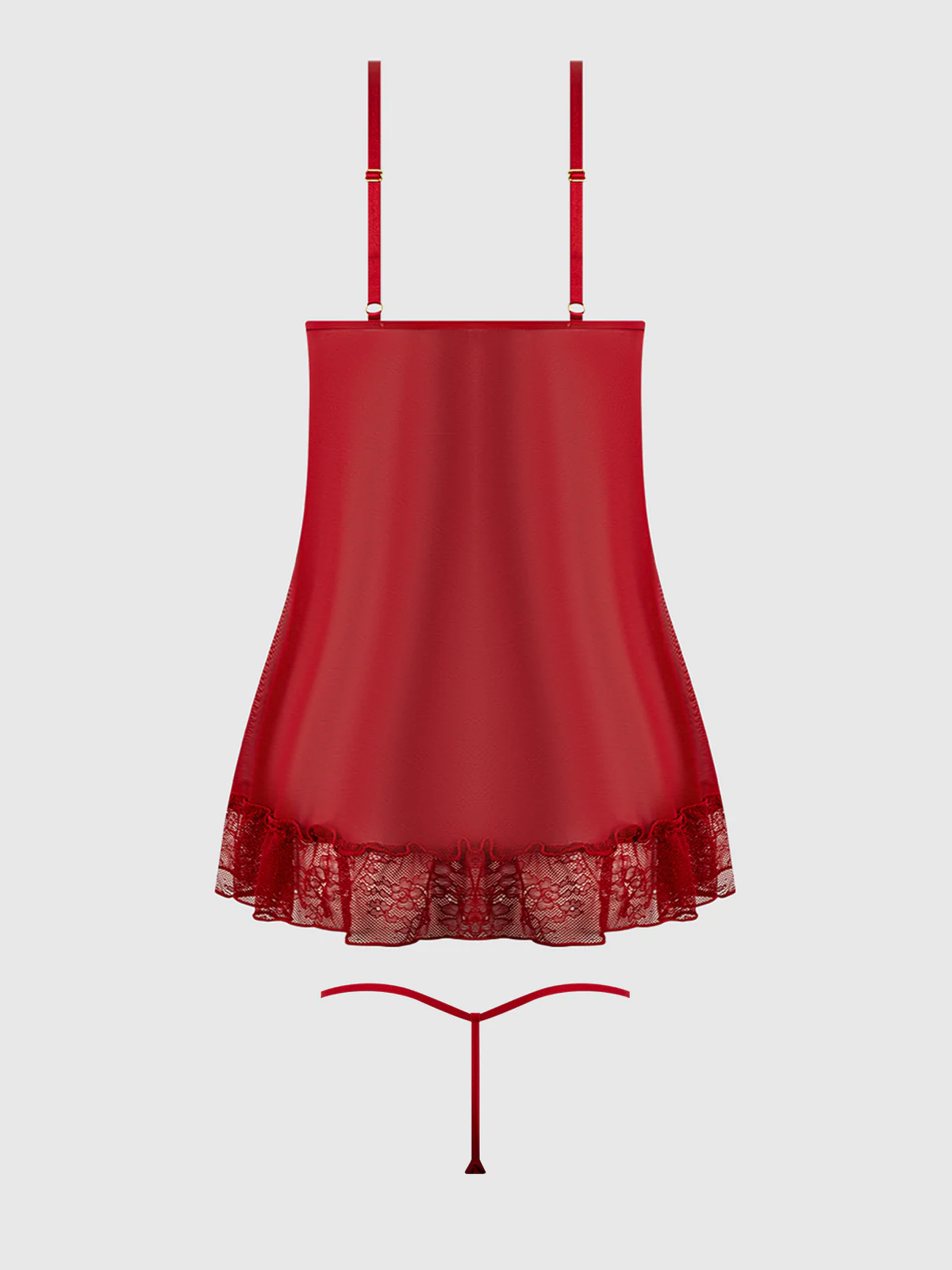 Chiara Lace & Mesh Babydoll Set - Image 10