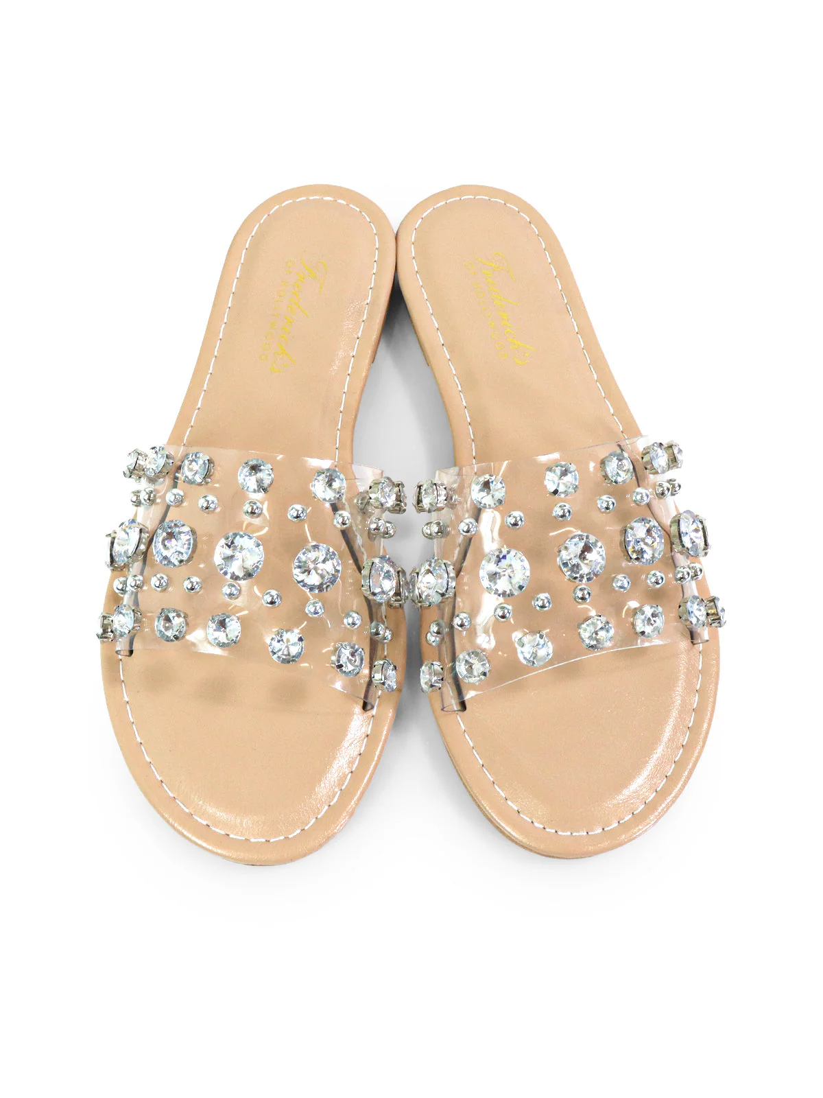 Clarissa Rhinestone Flat Sandal - Image 6