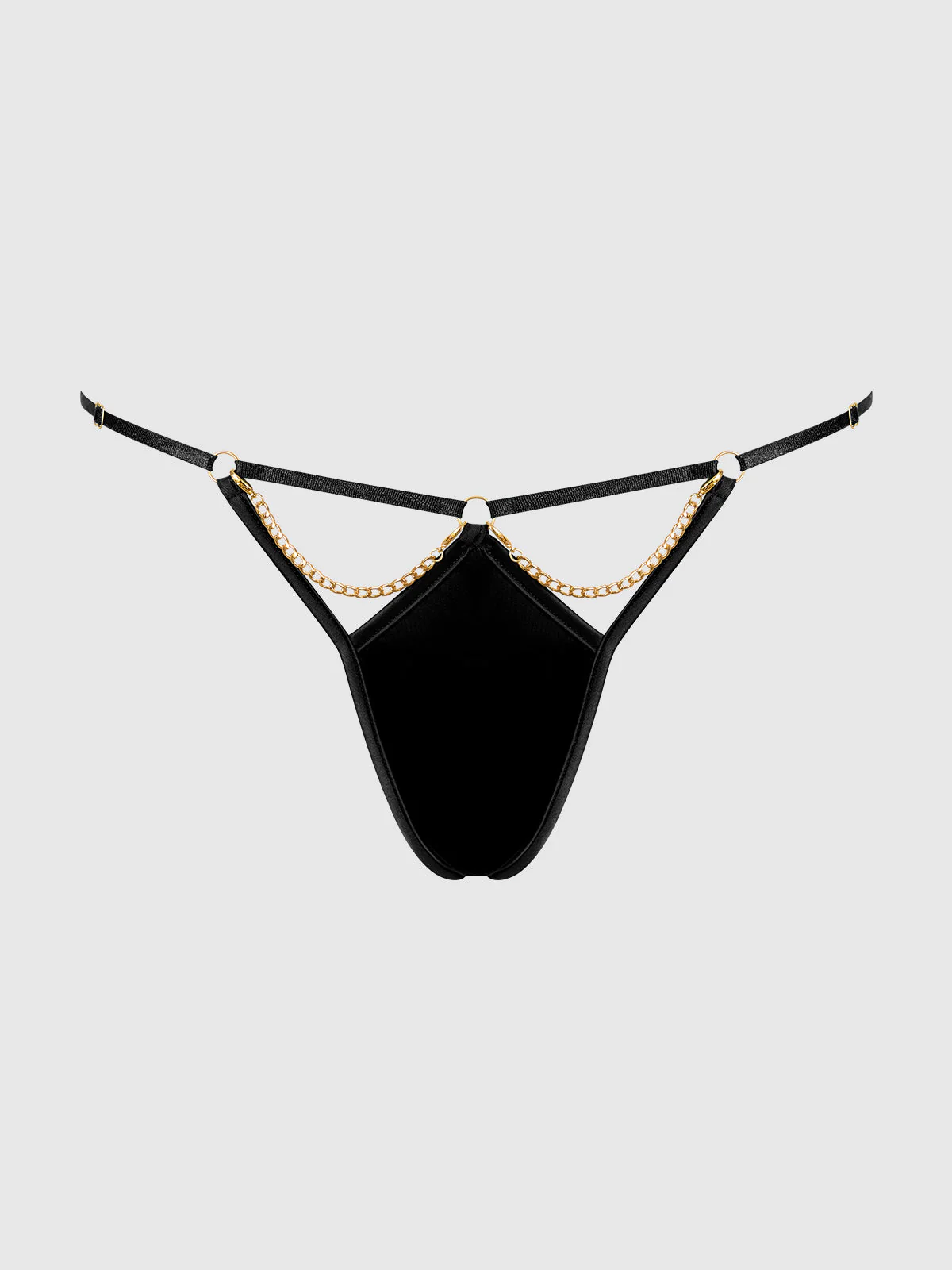 Emery Liquid Satin & Chain G-String - Image 4