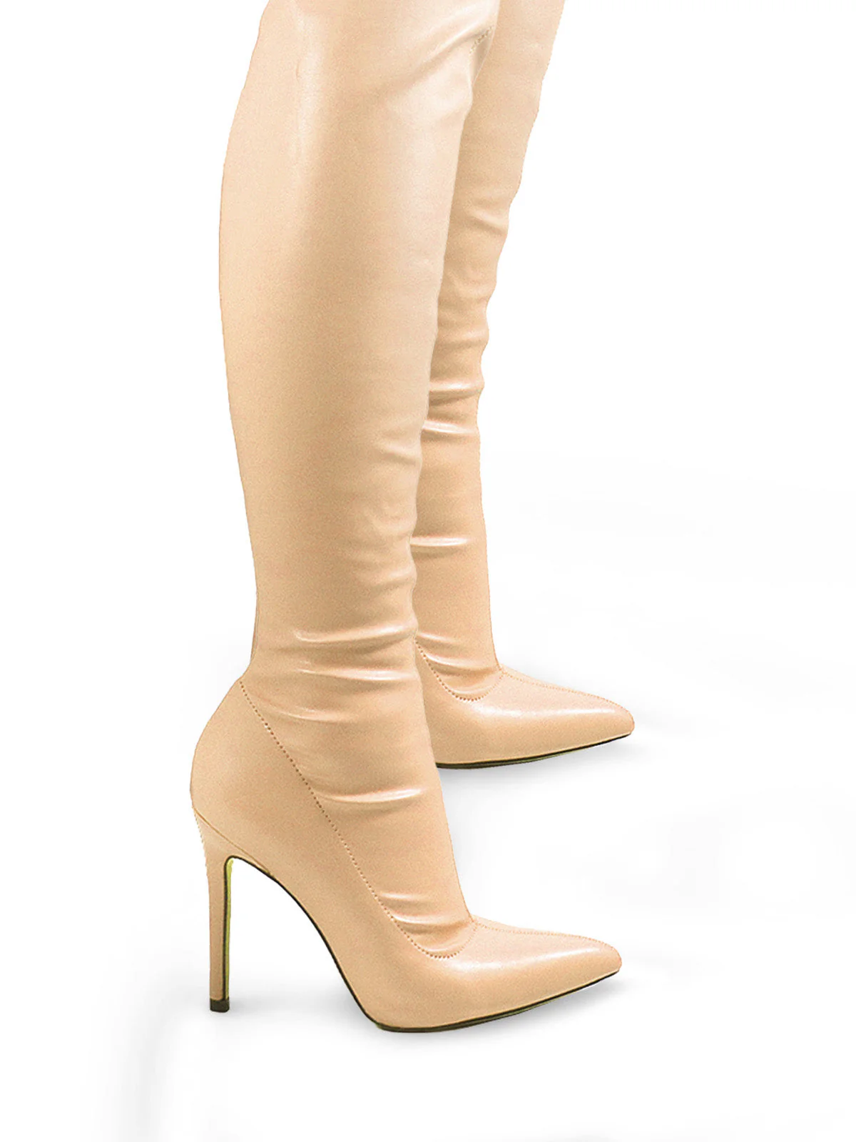 Gisele Stretchy Overknee Heeled Boots - Image 4