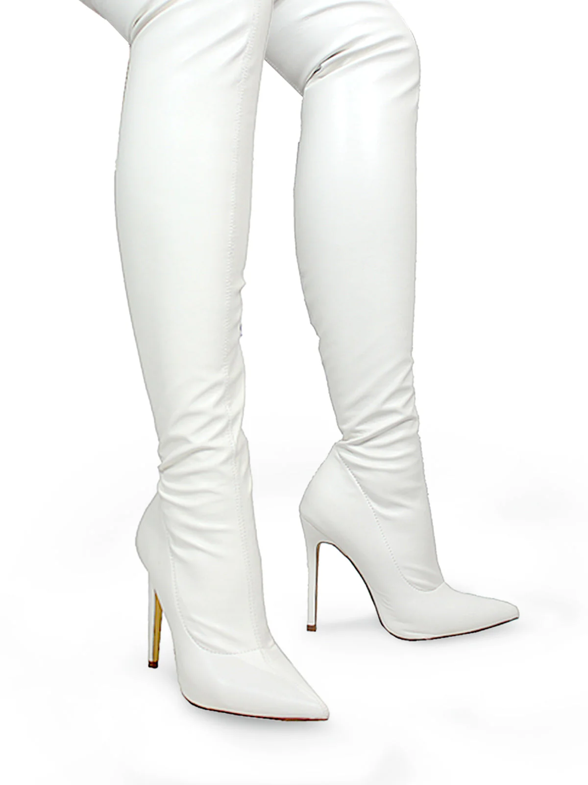 Gisele Stretchy Overknee Heeled Boots - Image 4