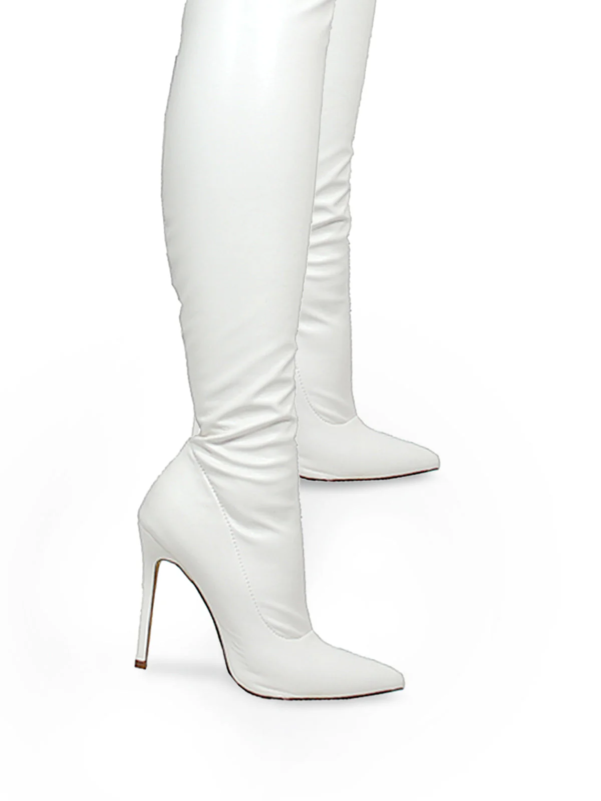 Gisele Stretchy Overknee Heeled Boots - Image 5