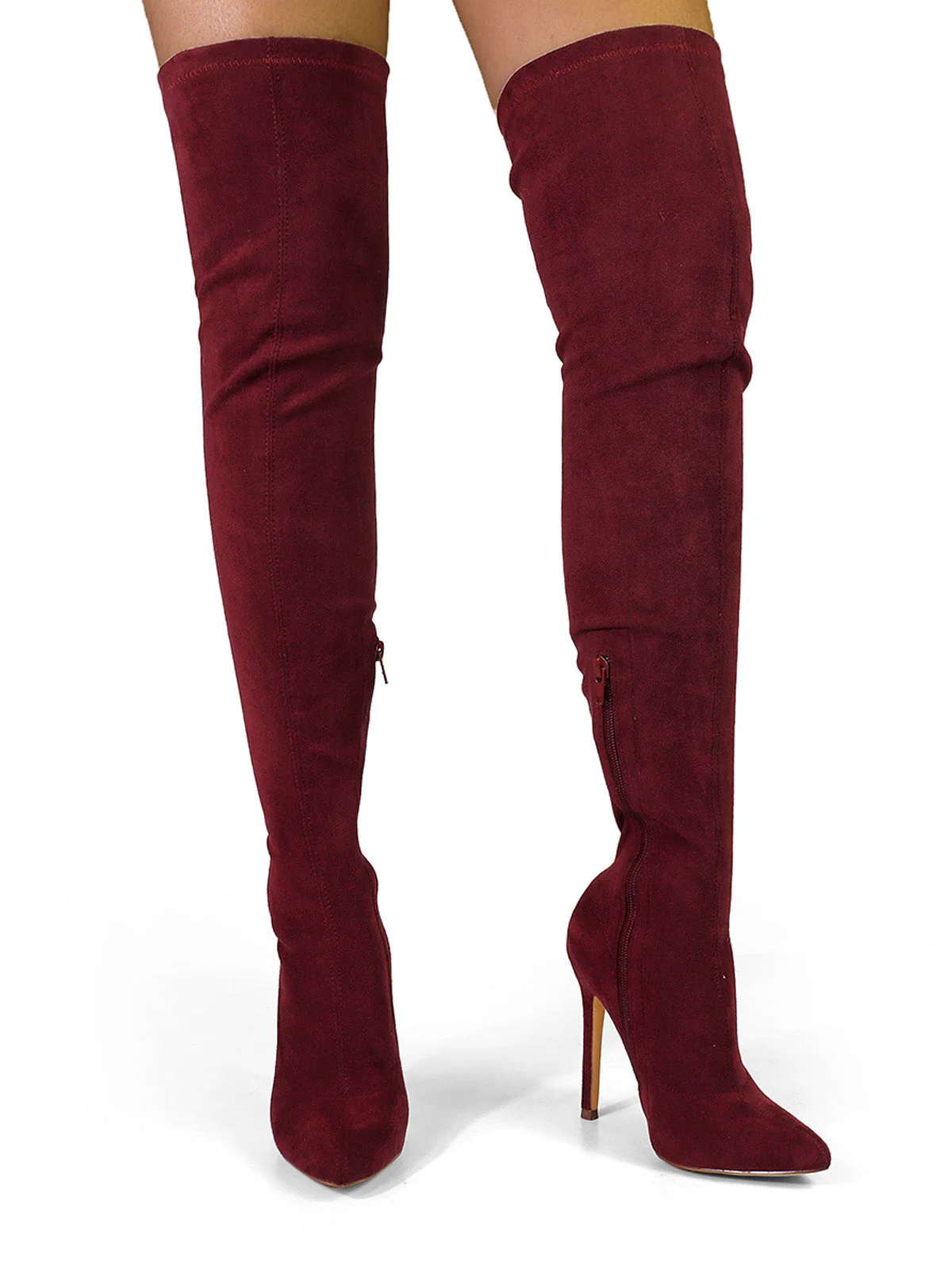 Gisele Stretchy Overknee Heeled Boots - Image 3