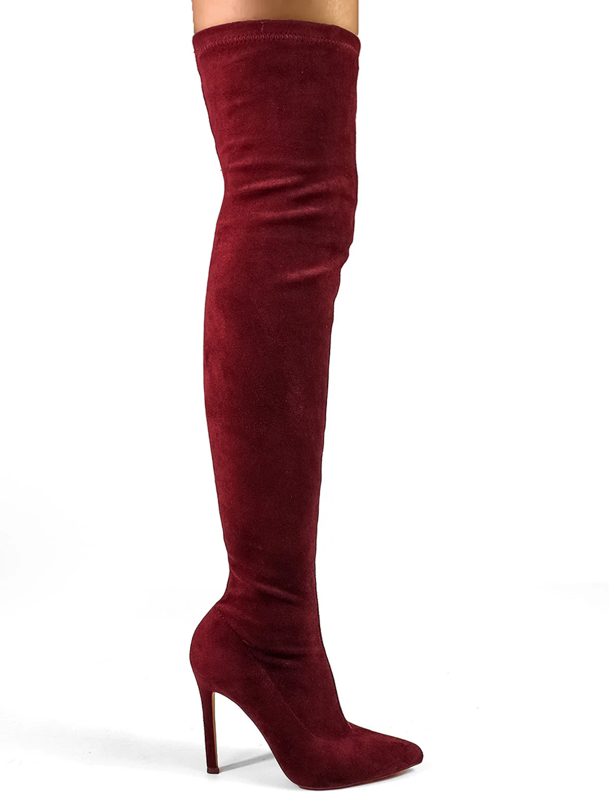 Gisele Stretchy Overknee Heeled Boots - Image 5