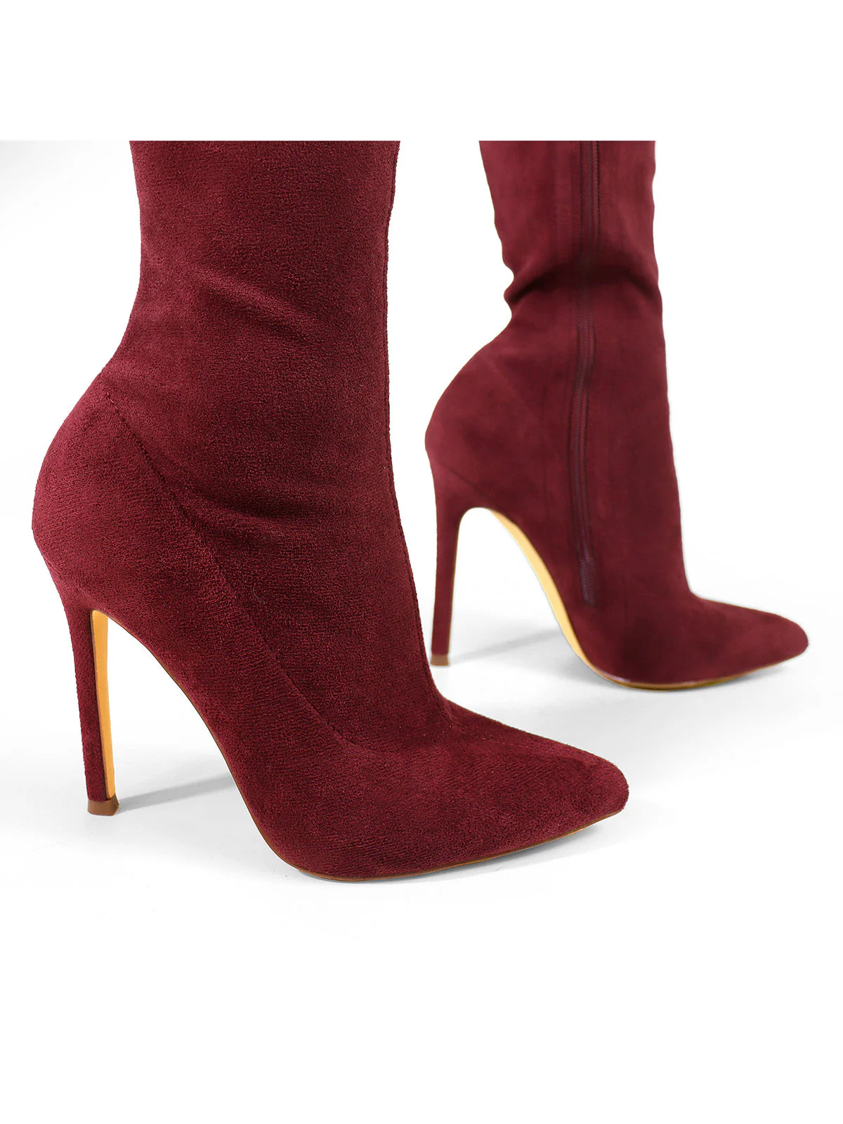 Gisele Stretchy Overknee Heeled Boots - Image 6
