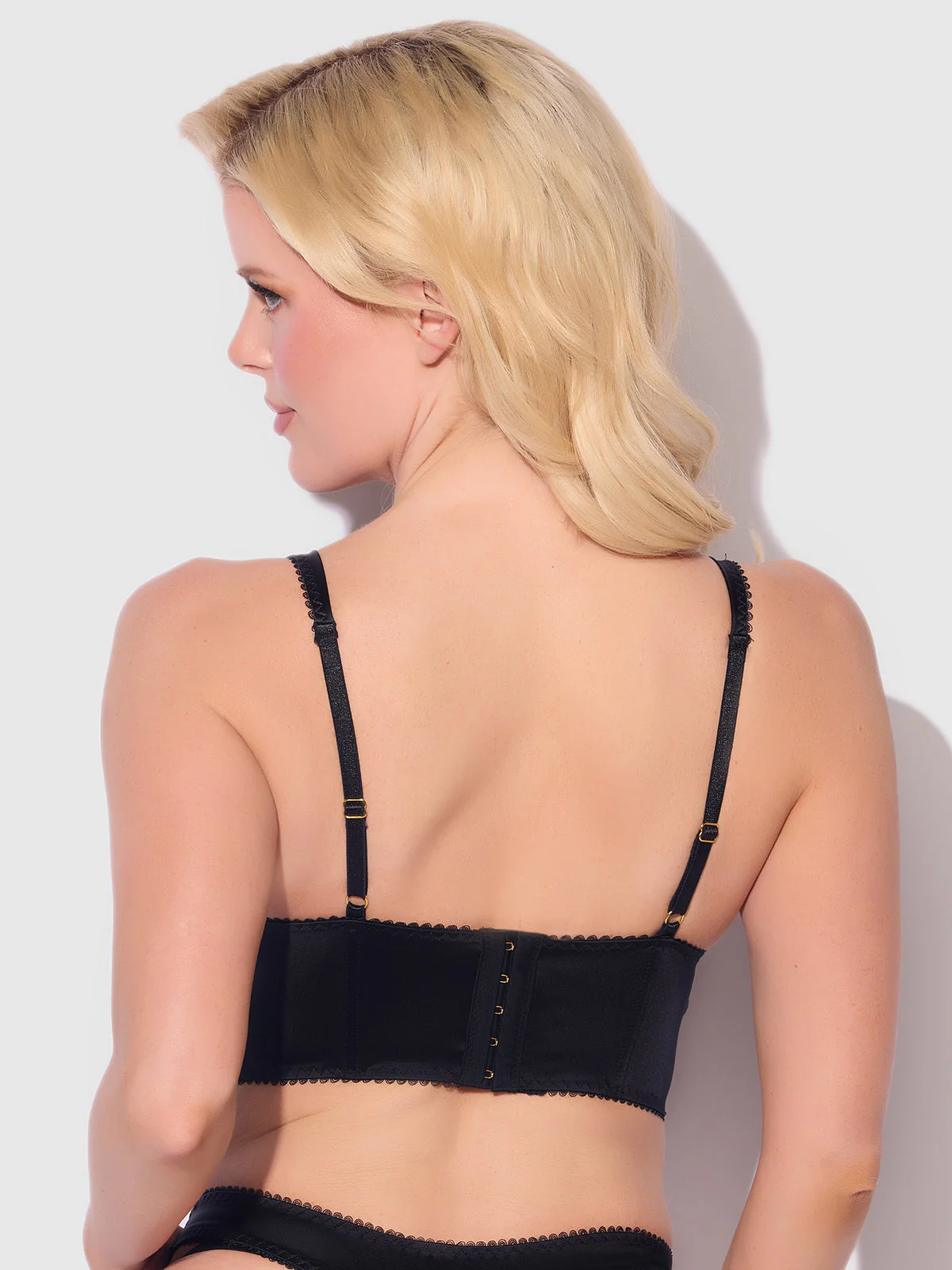 Harlow Embroidered Mesh Push Up Longline Demi Bra - Image 2