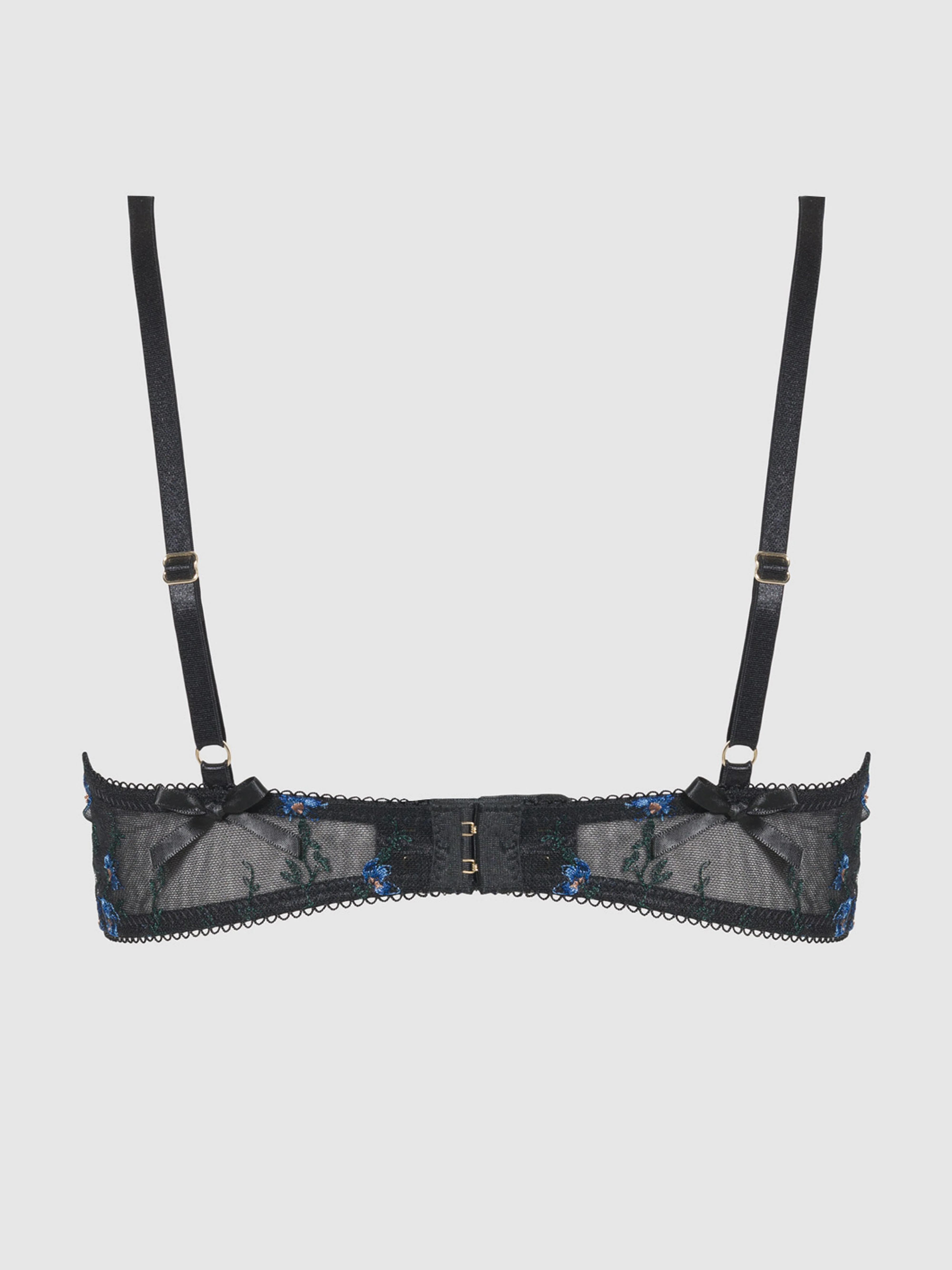 Harlow Embroidered Mesh Tie Front Bra - Image 9