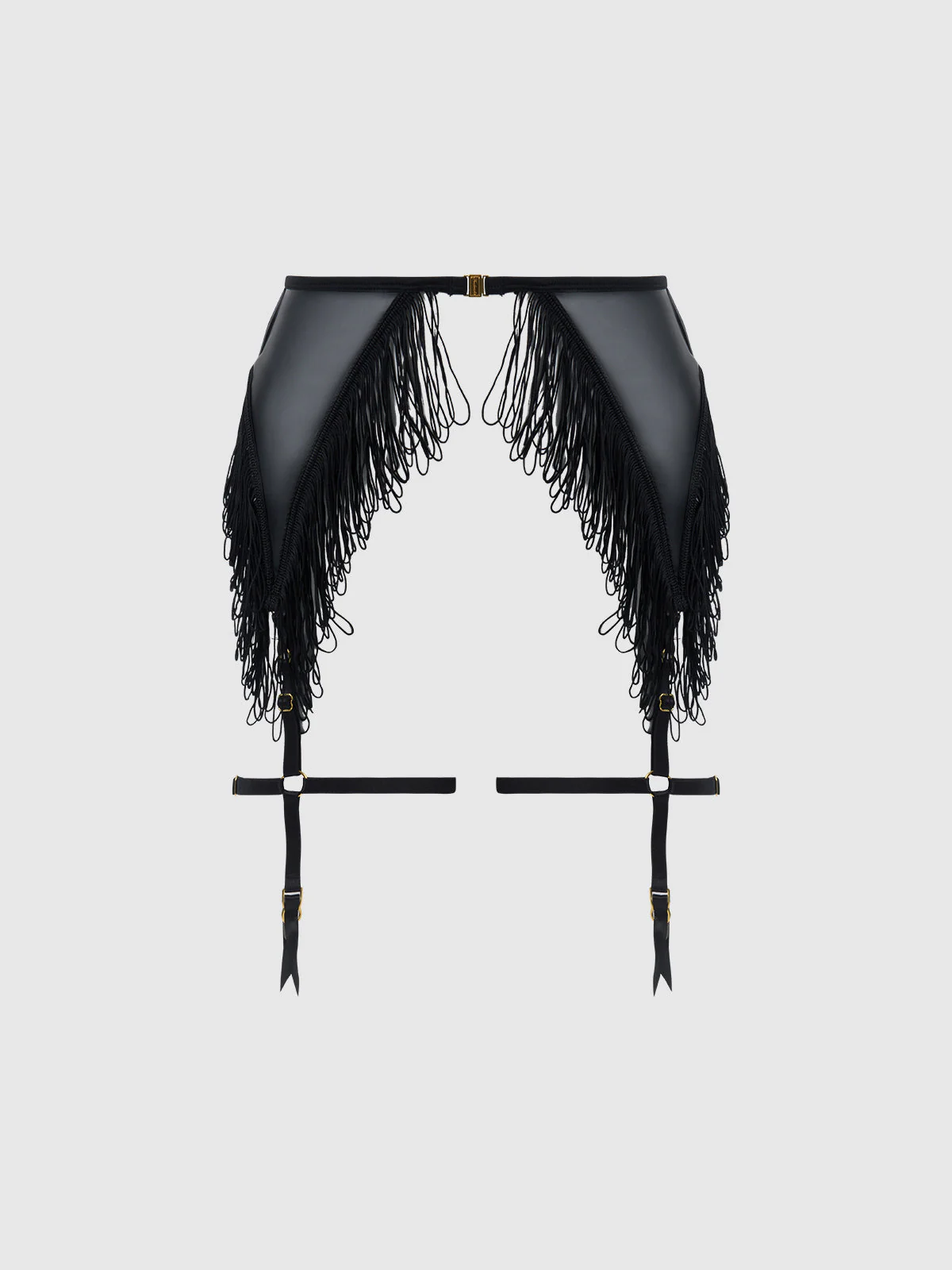 Hendrix Faux Leather & Fringe Garter Belt - Image 10