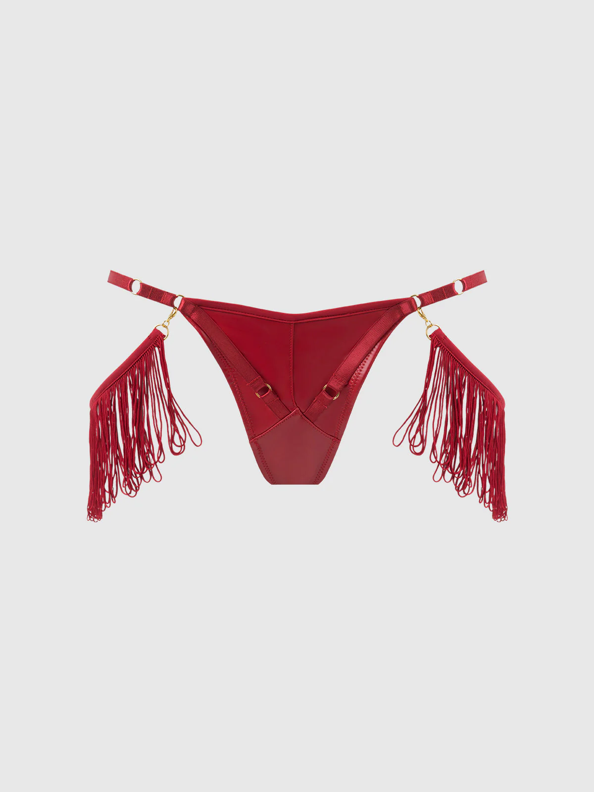 Hendrix Faux Leather Thong With Detachable Fringe - Image 12