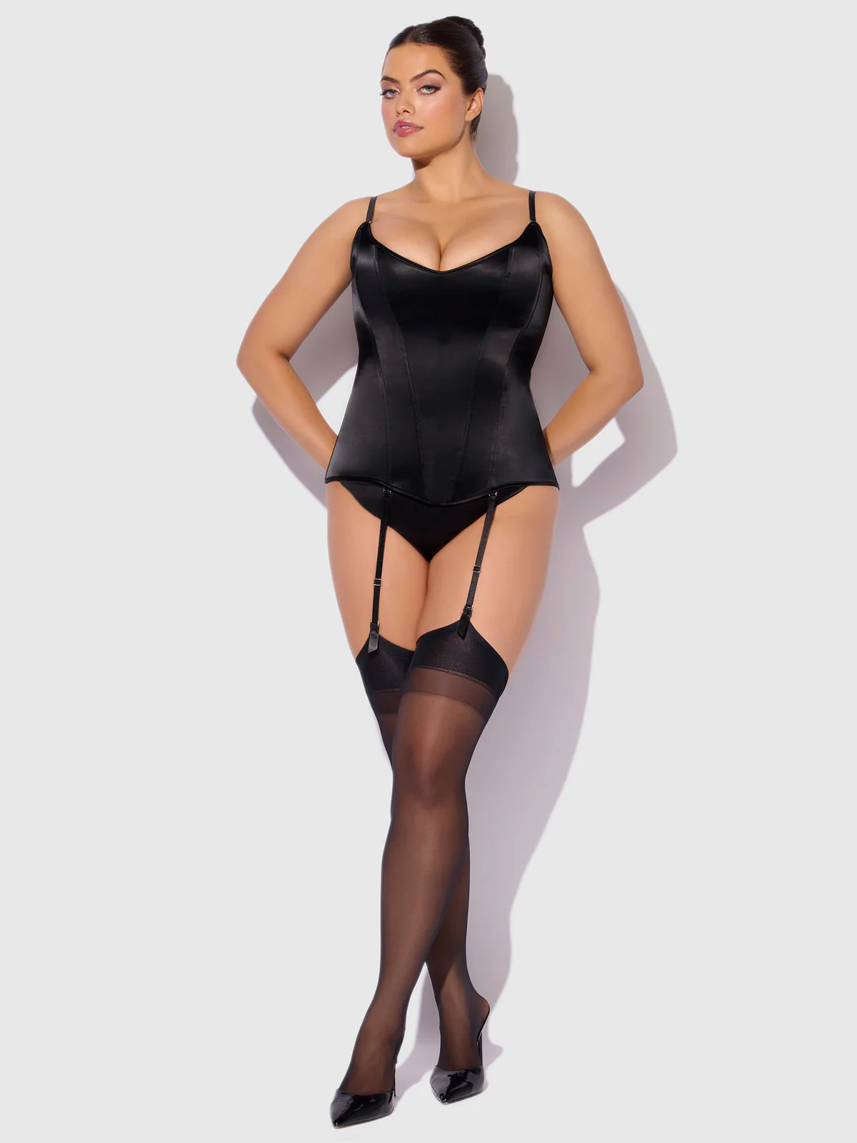 Iconic Satin Scoop Neck Corset - Image 10