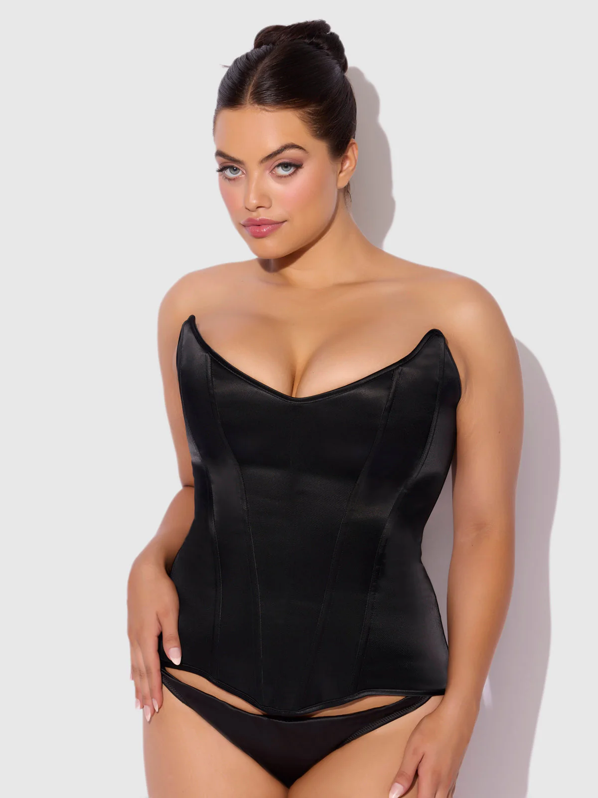 Iconic Satin Scoop Neck Corset - Image 7