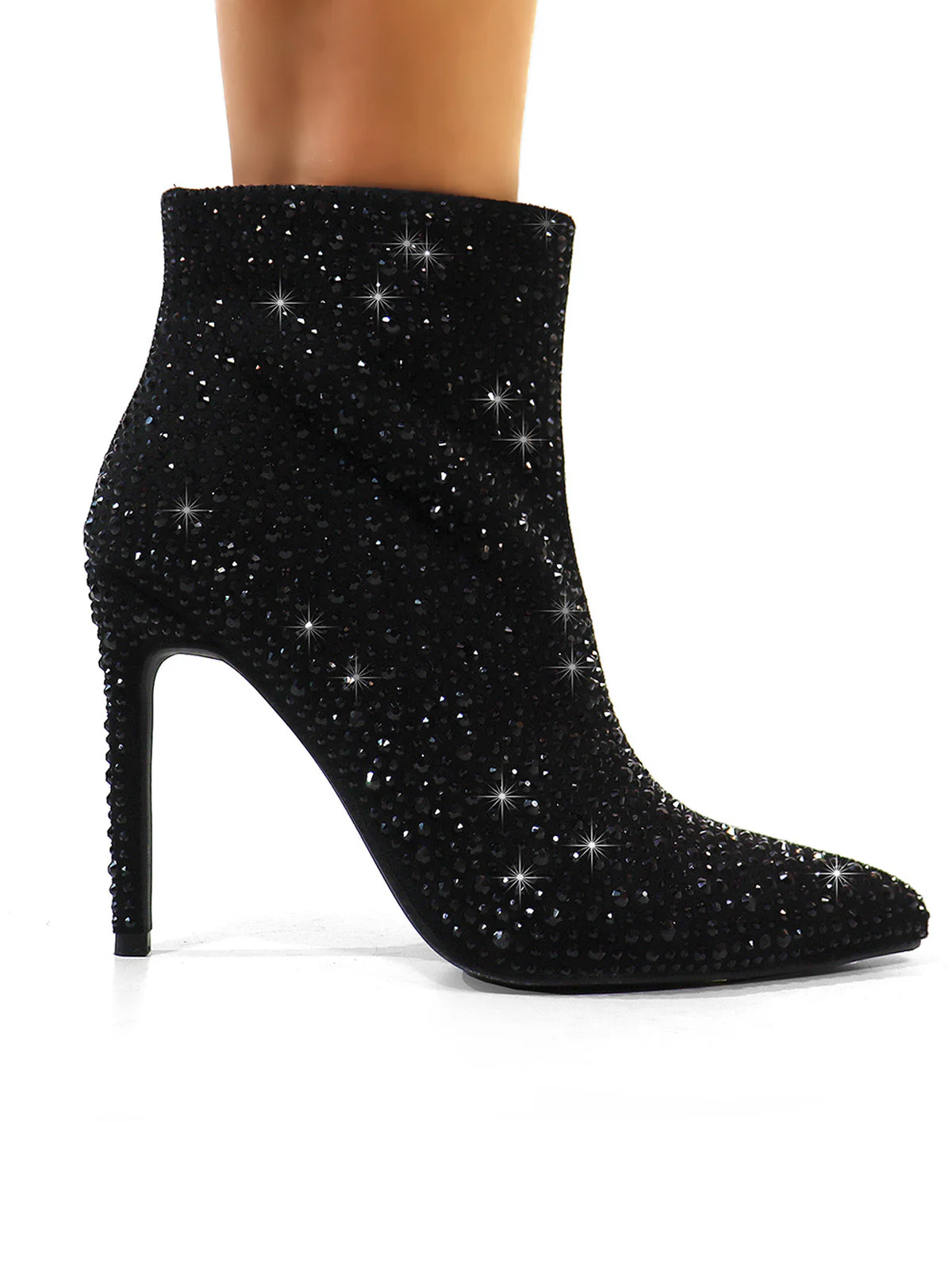Izara Rhinestone Ankle Boots - Image 6