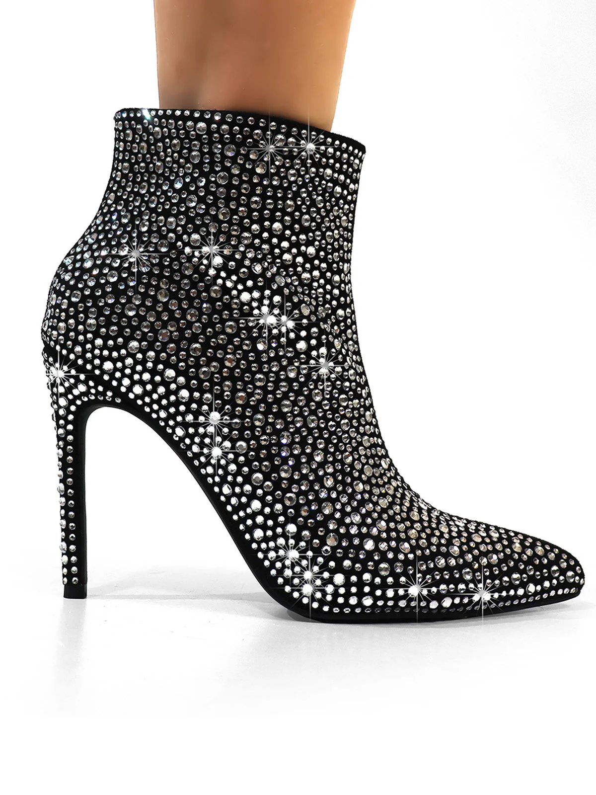 Izara Rhinestone Ankle Boots - Image 6