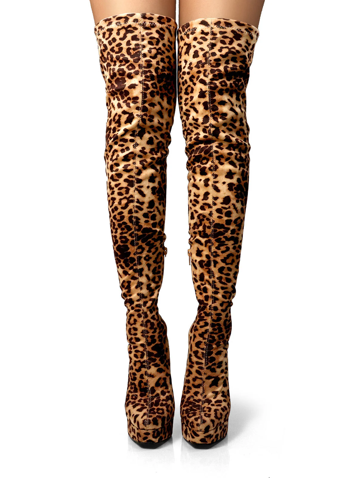 Jadore Stretchy Thigh High Boots - Image 4