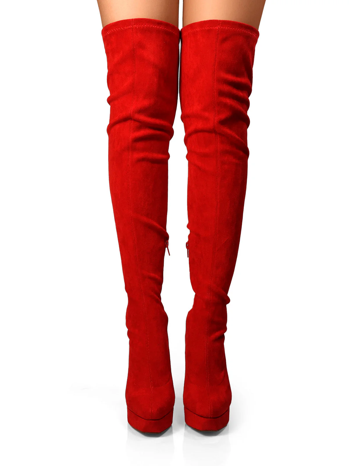 Jadore Stretchy Thigh High Boots - Image 5