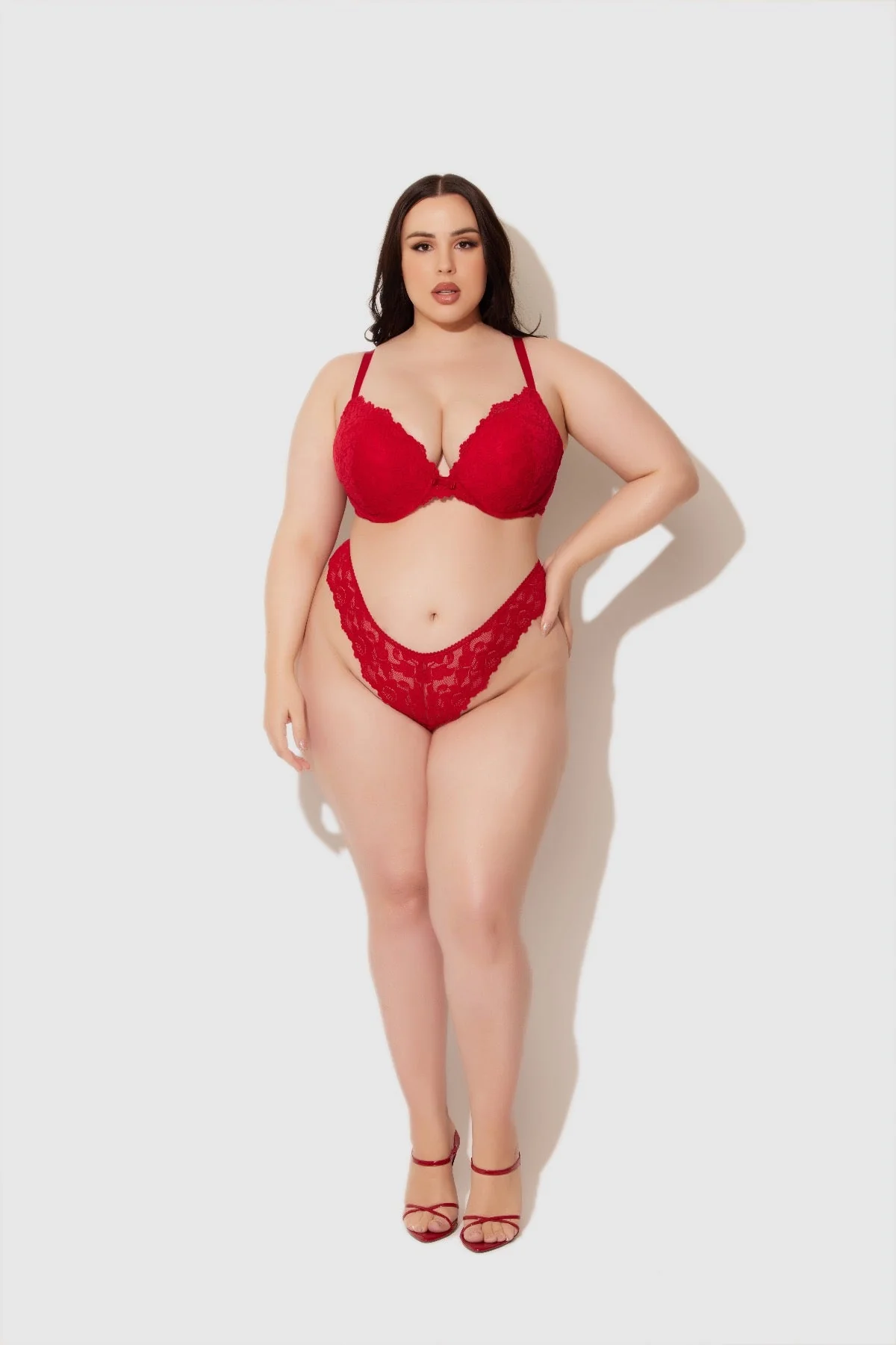 Jessica Lace Plunge Push Up Bra - Image 6