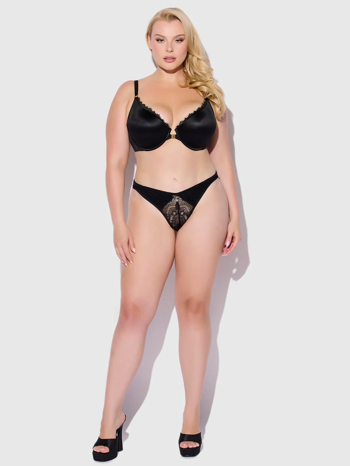Lexi Lace Liquid Satin Open Back Hipster - Image 7