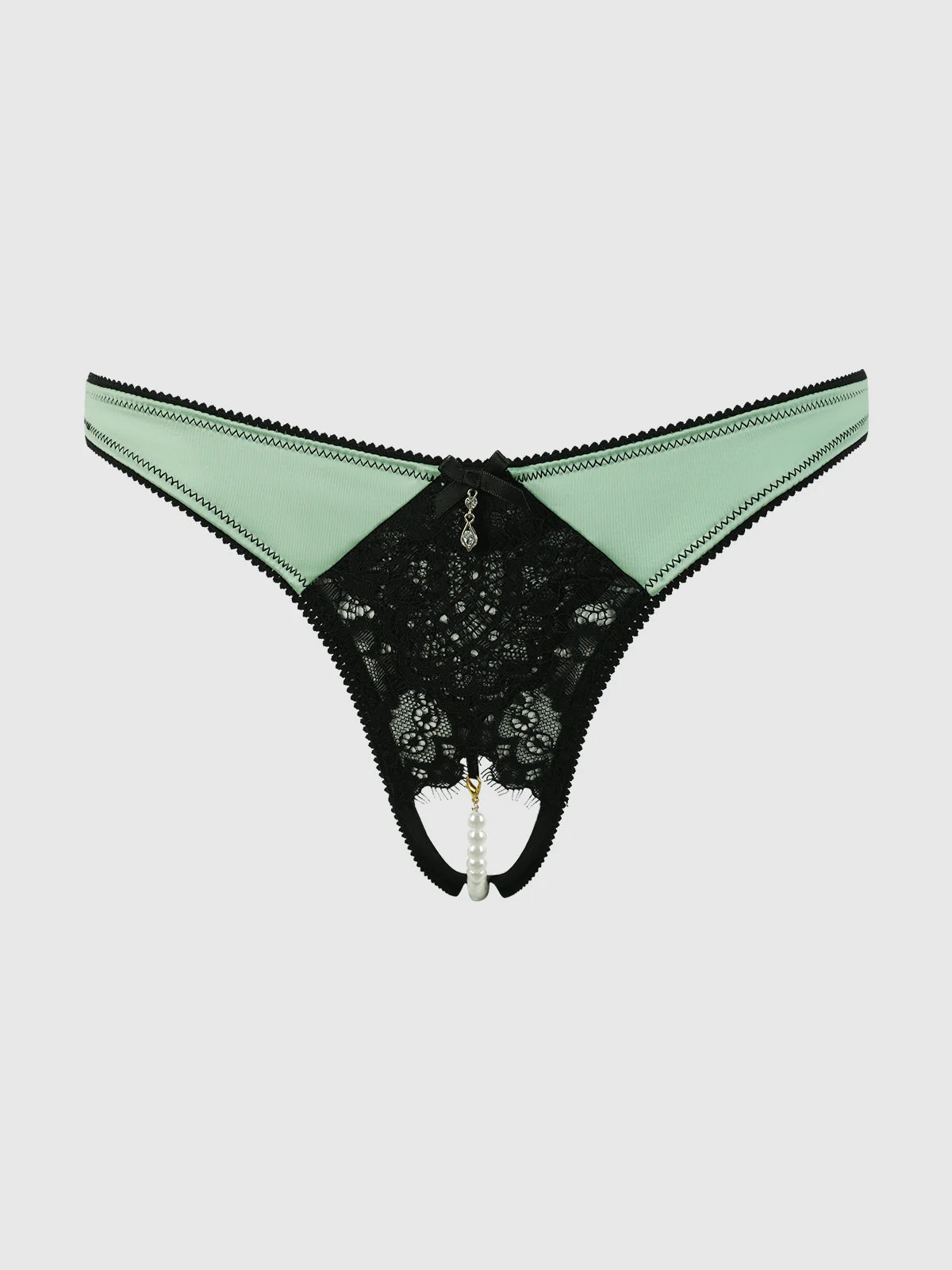 Lexi Lace Liquid Satin Open Back Hipster - Image 4