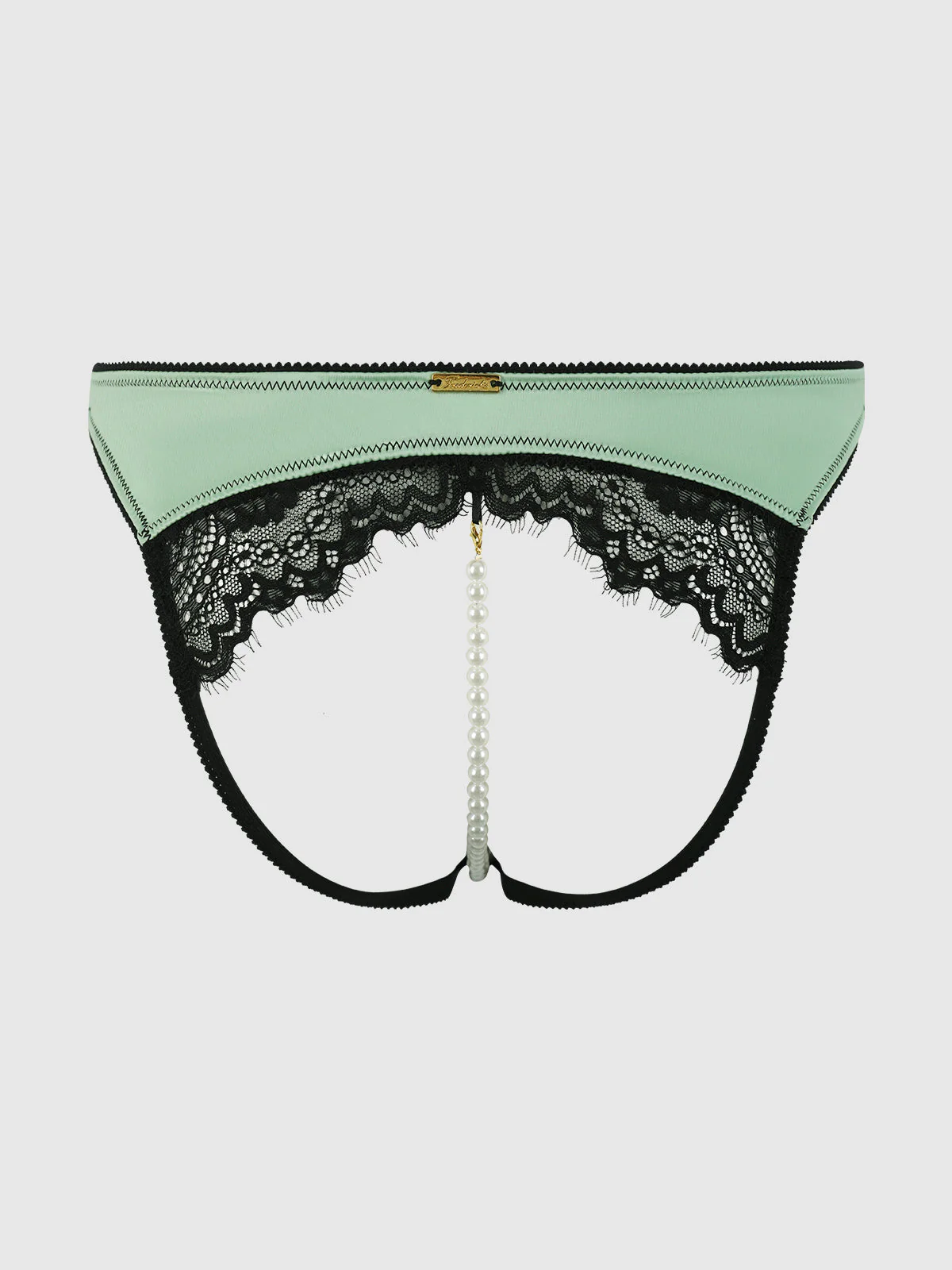Lexi Lace Liquid Satin Open Back Hipster - Image 5