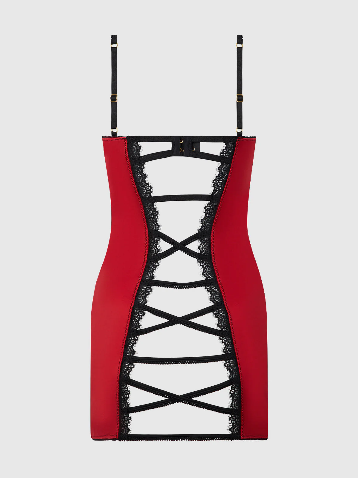 Lexi Lace Open Cup Strappy Back Chemise - Image 9