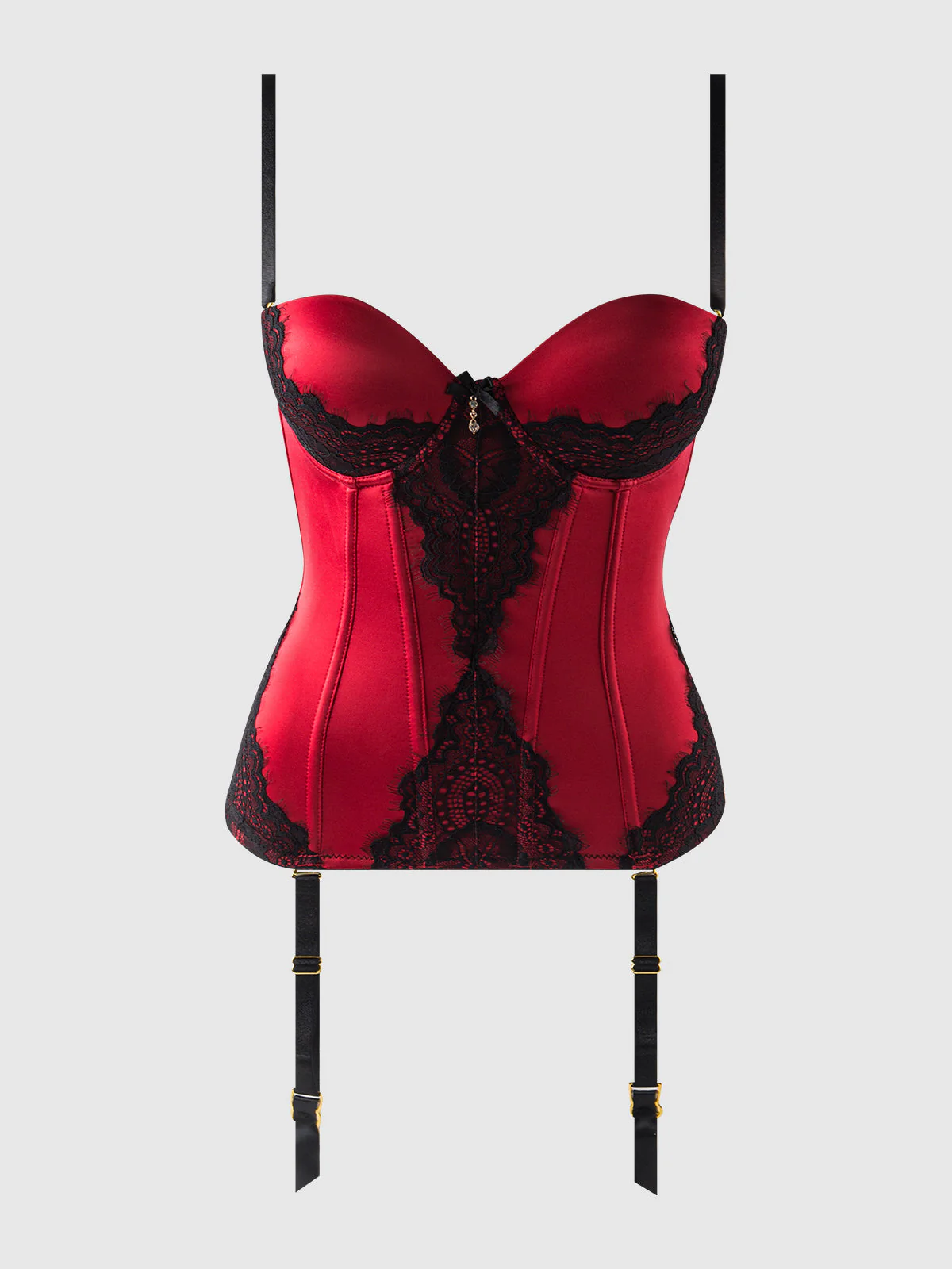 Lexi Liquid Satin Adjustable Push Up Corset - Image 8