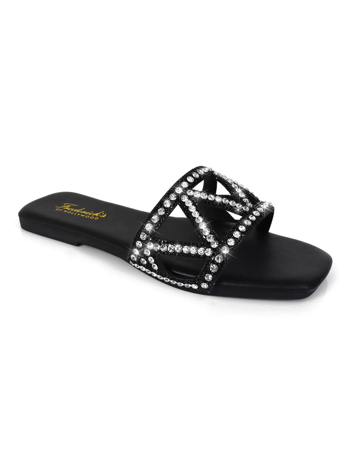 Lucy Rhinestone Flat Sandal - Image 2