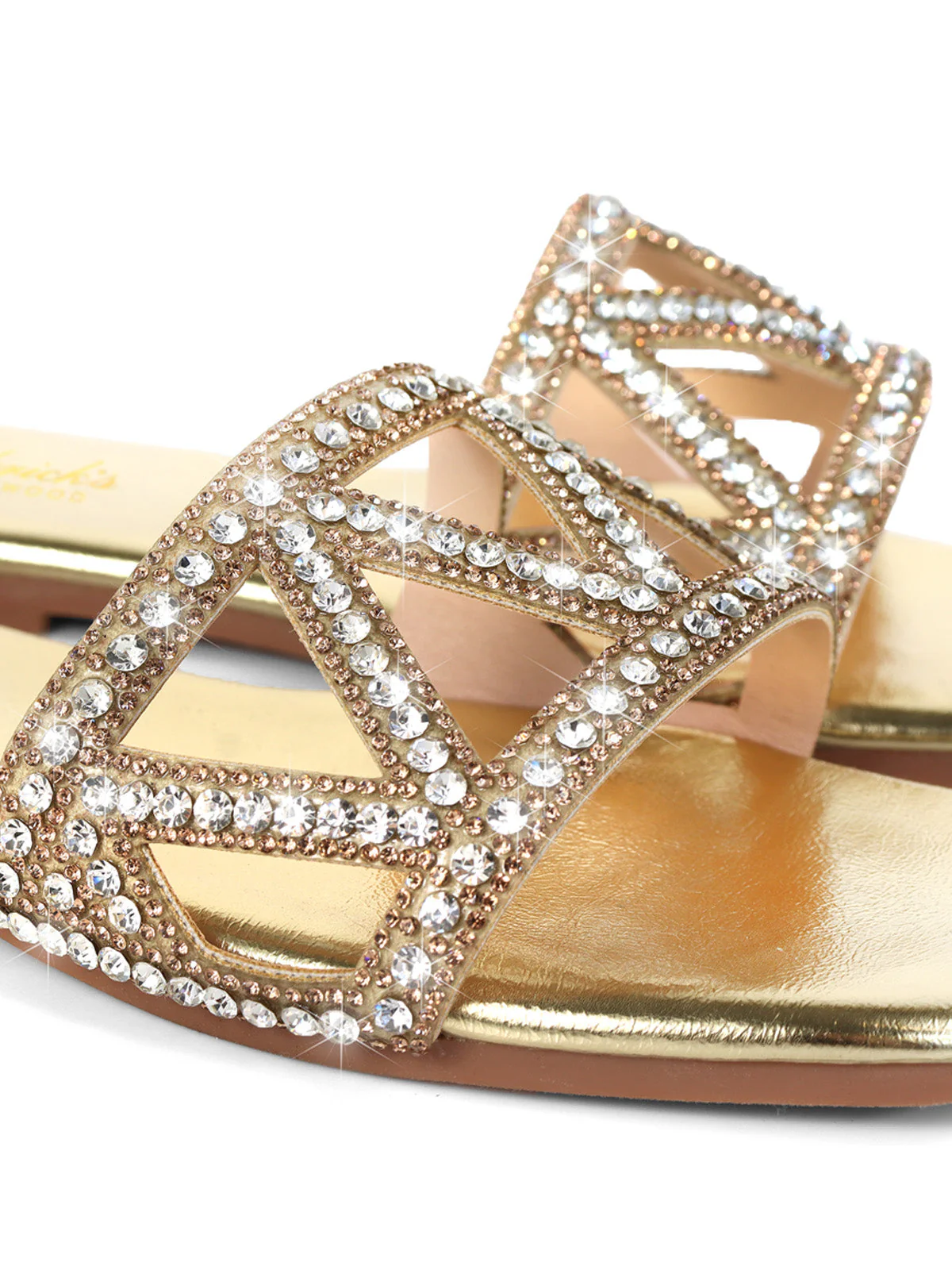 Lucy Rhinestone Flat Sandal - Image 3