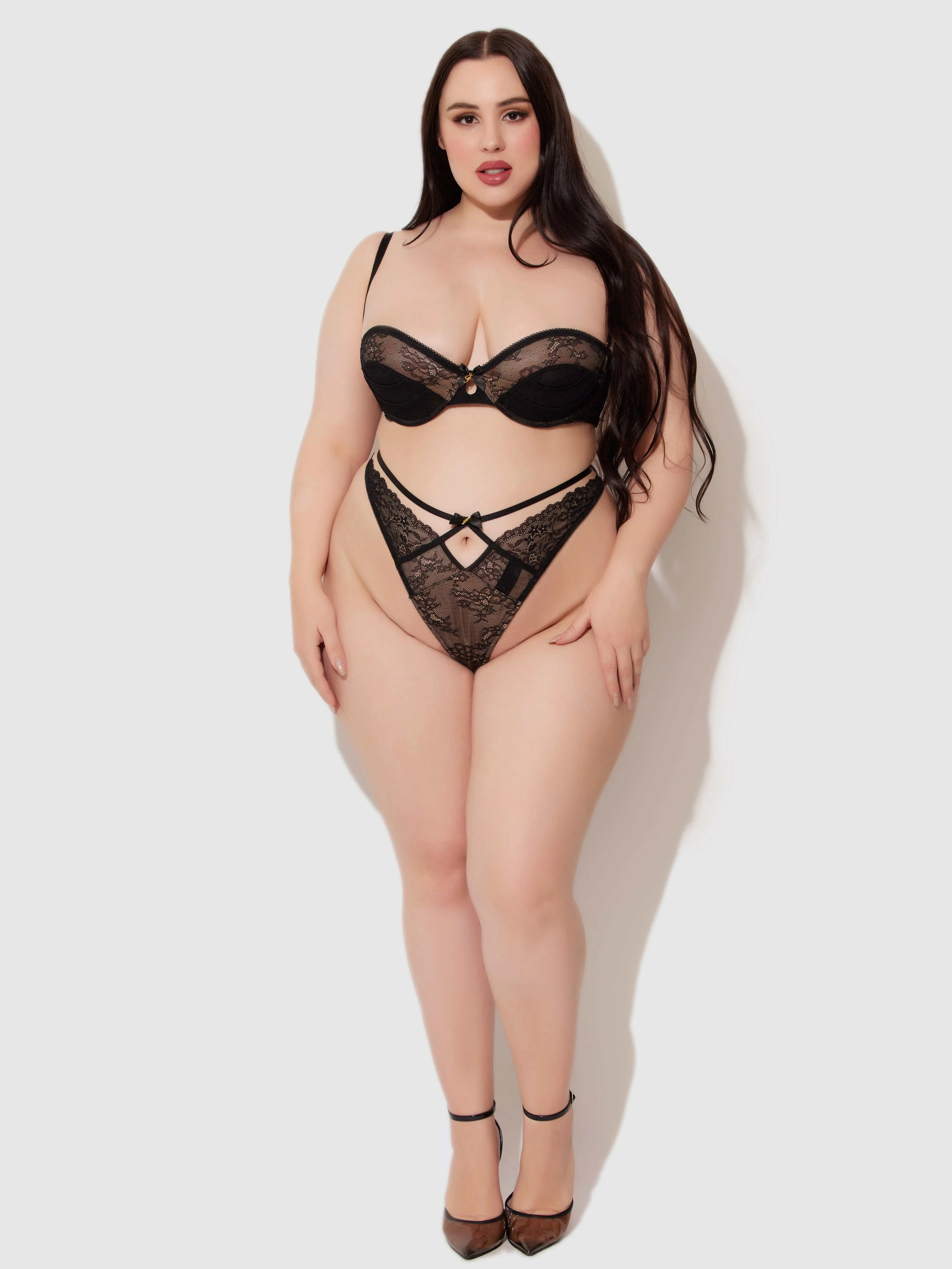 Luella Lace & Satin Demi Bra - Image 9