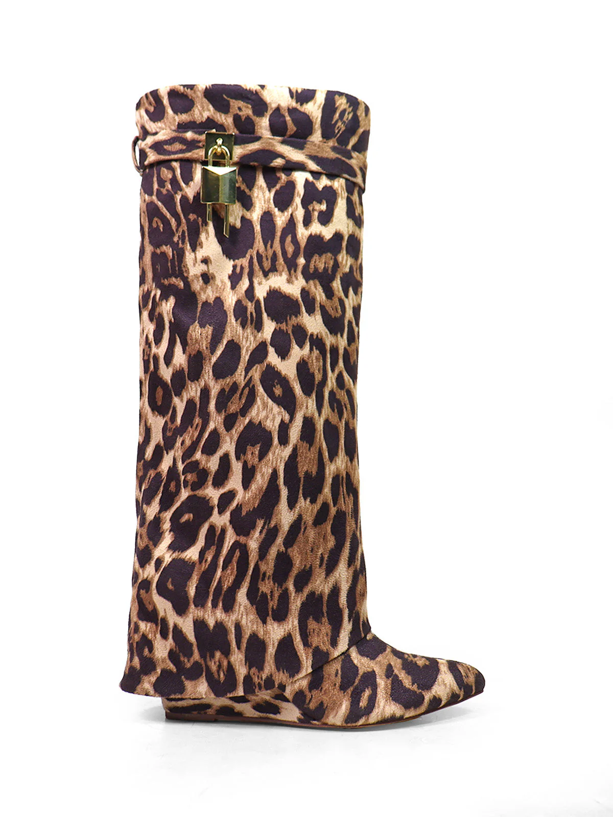 Maria Drape Over Knee Wedge Boots - Image 6