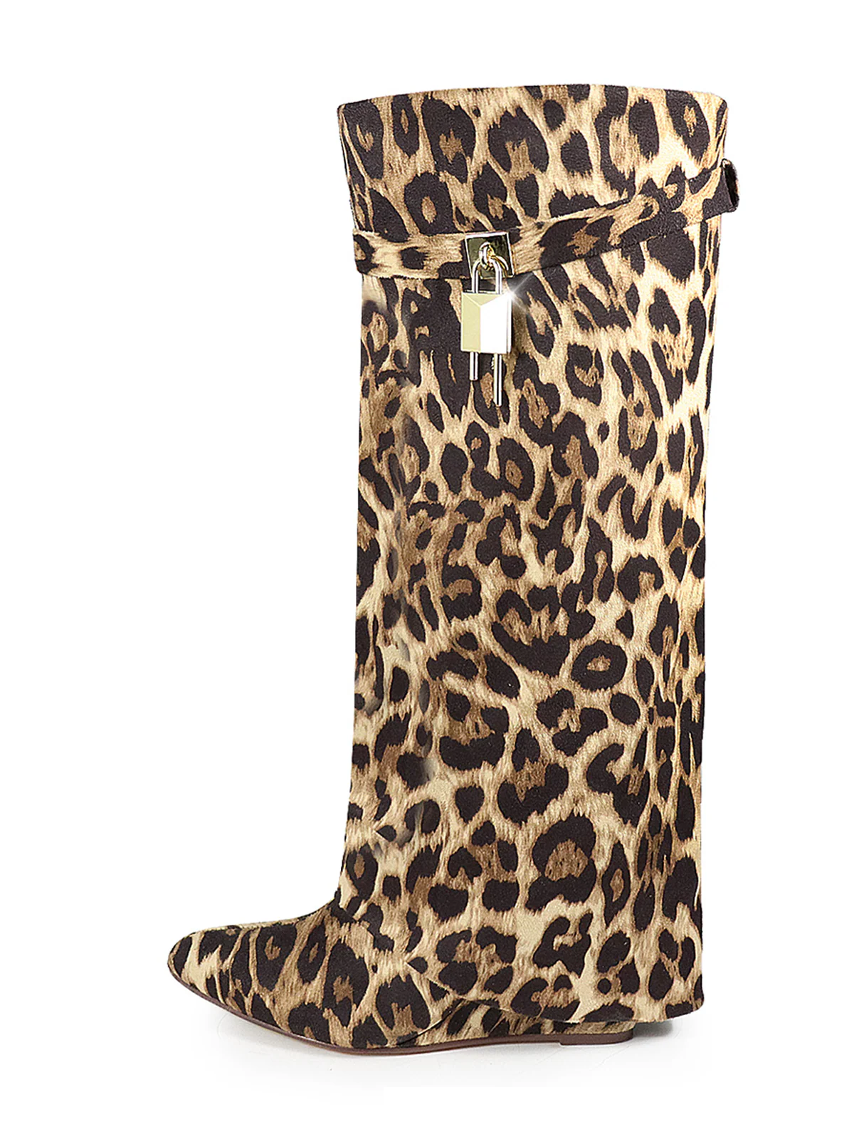 Maria Drape Over Knee Wedge Boots - Image 7
