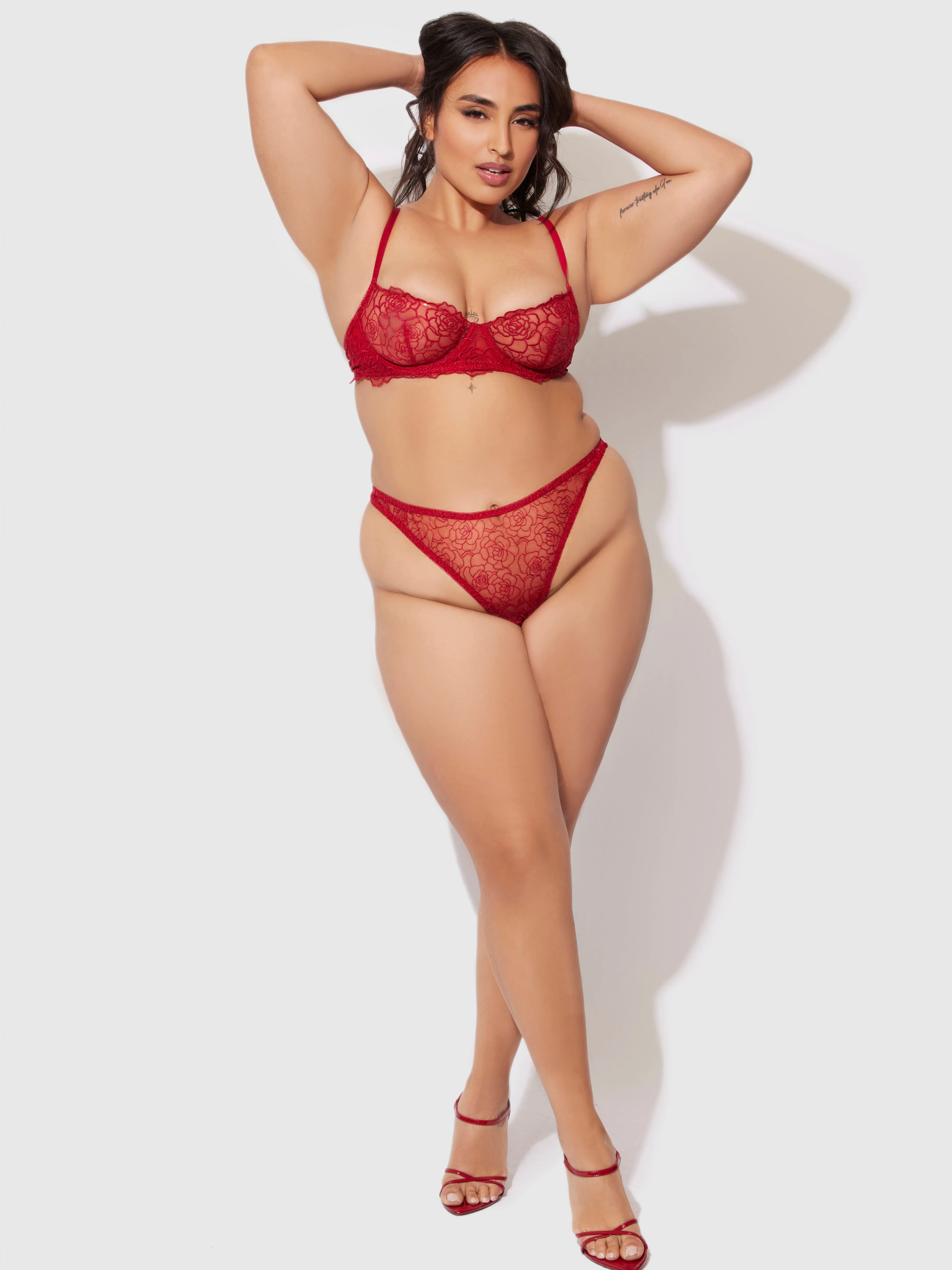 Melrose Embroidered Crotchless Tanga - Image 7