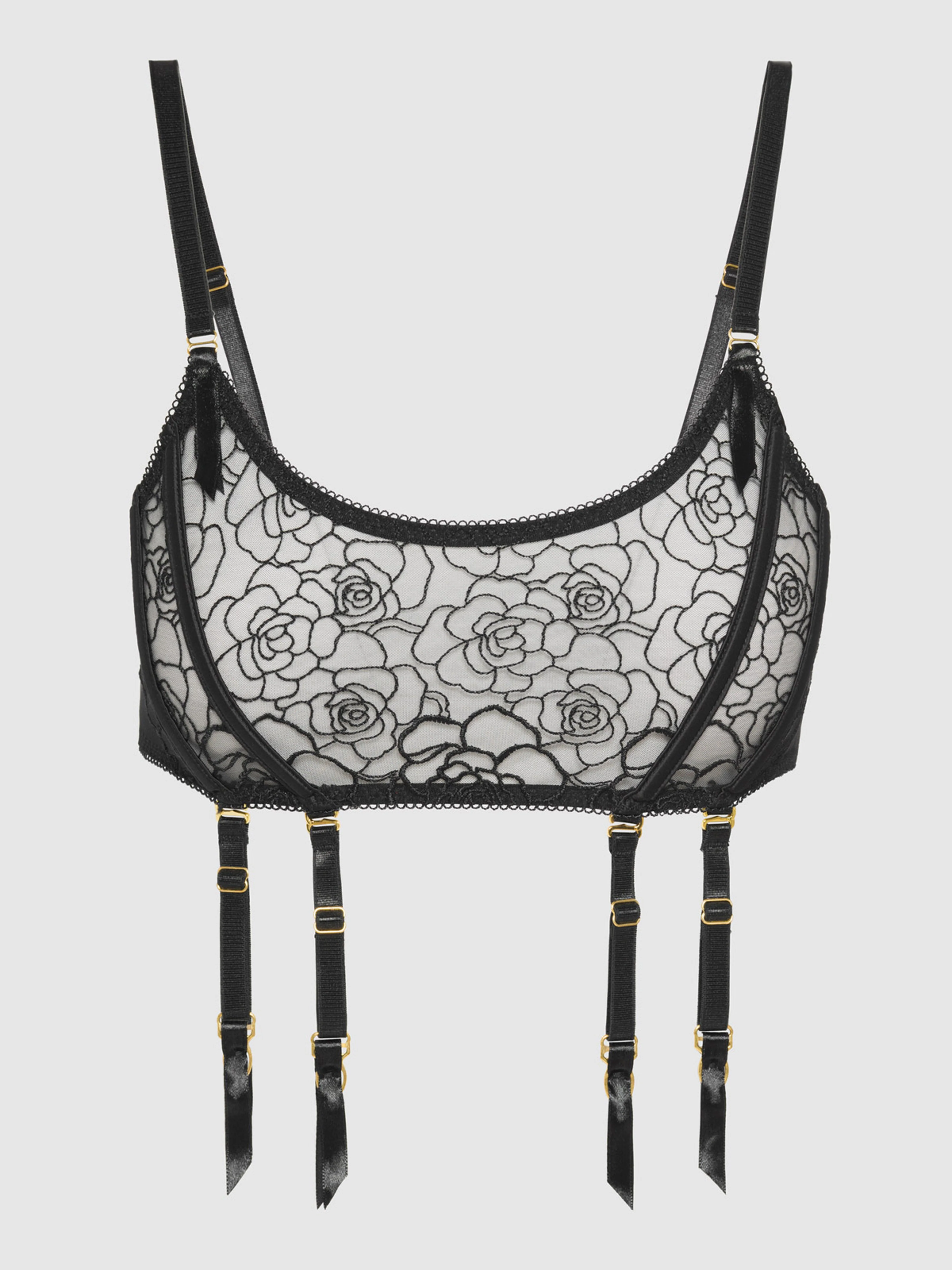Melrose Embroidered Garter Bralette - Image 10