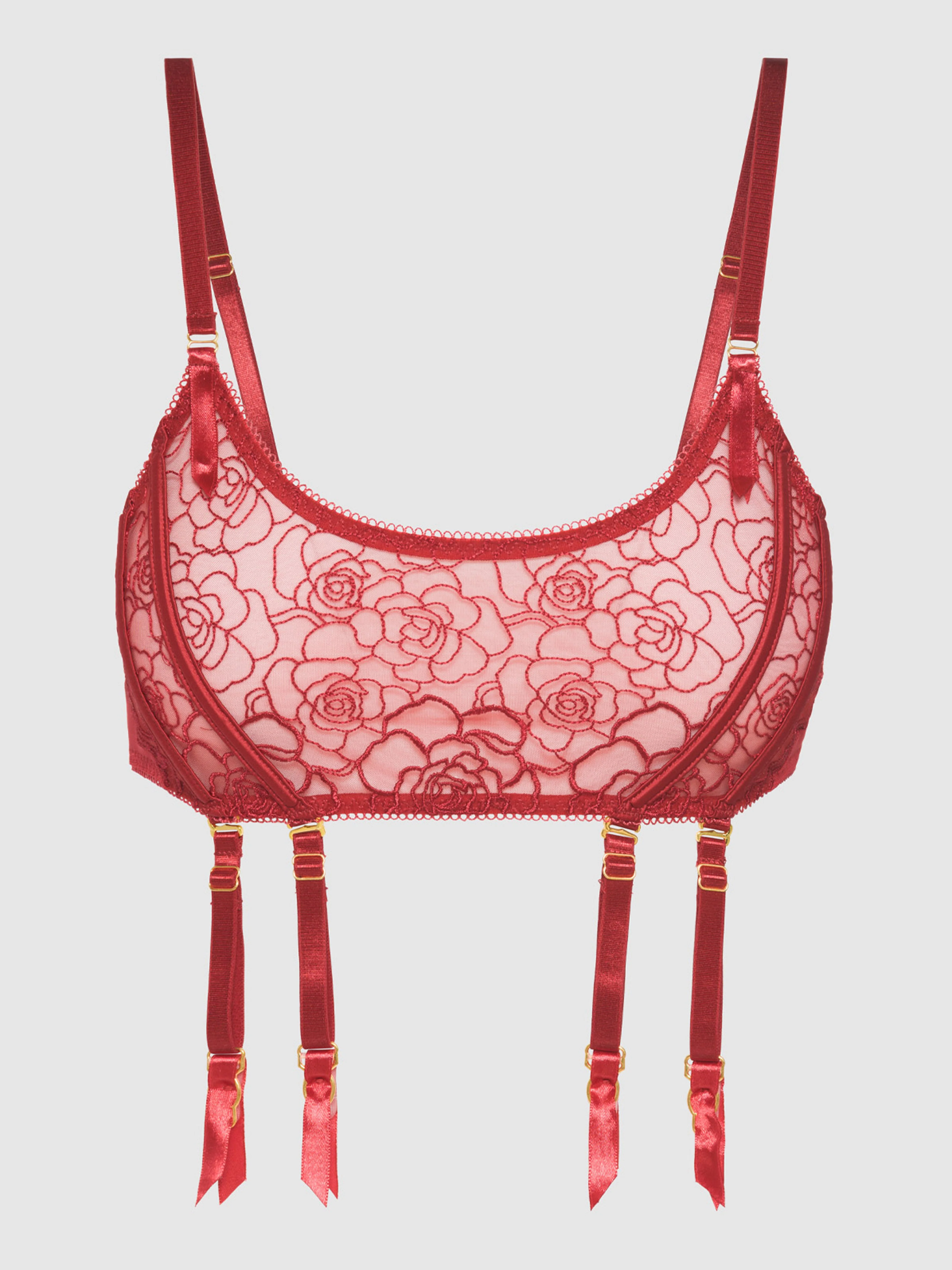 Melrose Embroidered Garter Bralette - Image 9