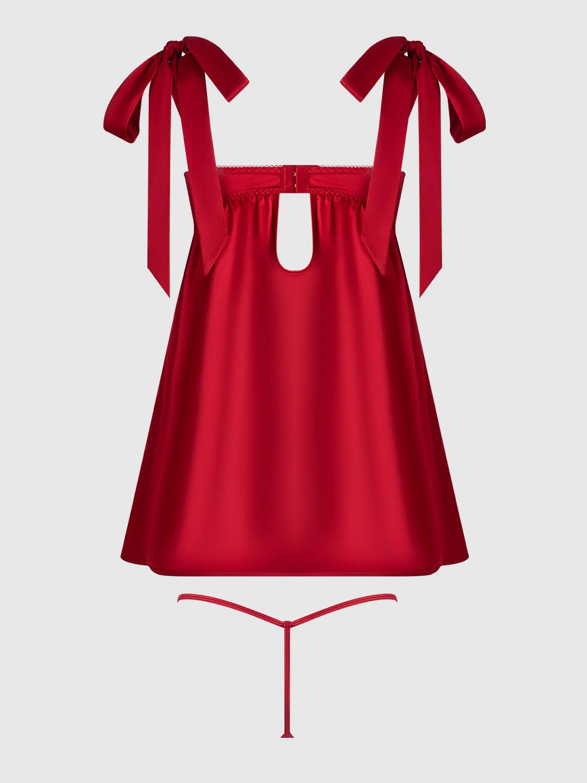 Melrose Satin & Embroidered Lace Underwire Babydoll Set - Image 11
