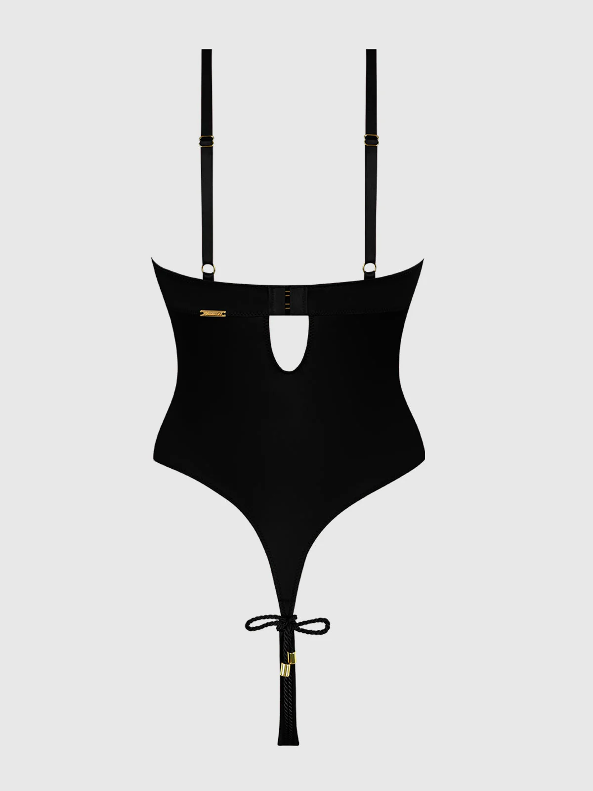 Nadya Liquid Satin & Rope Crotchless Teddy - Image 6