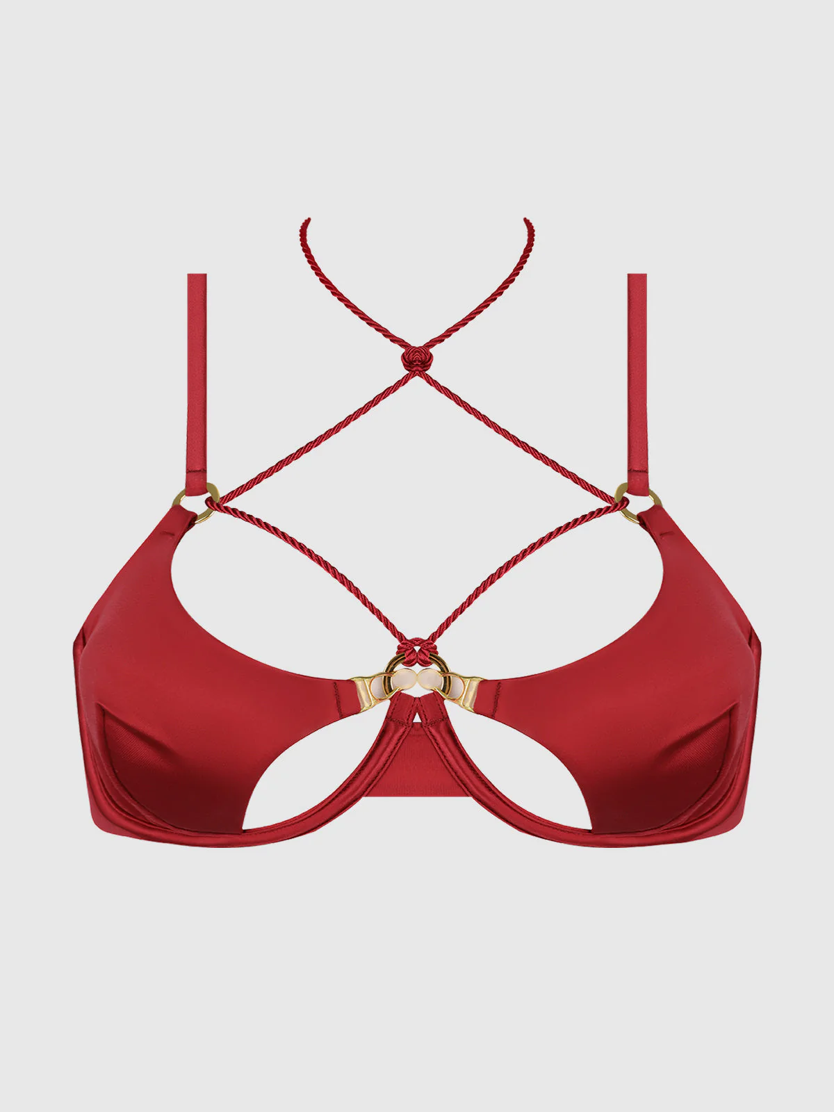 Nadya Liquid Satin & Rope Openable Cup Bra - Image 6