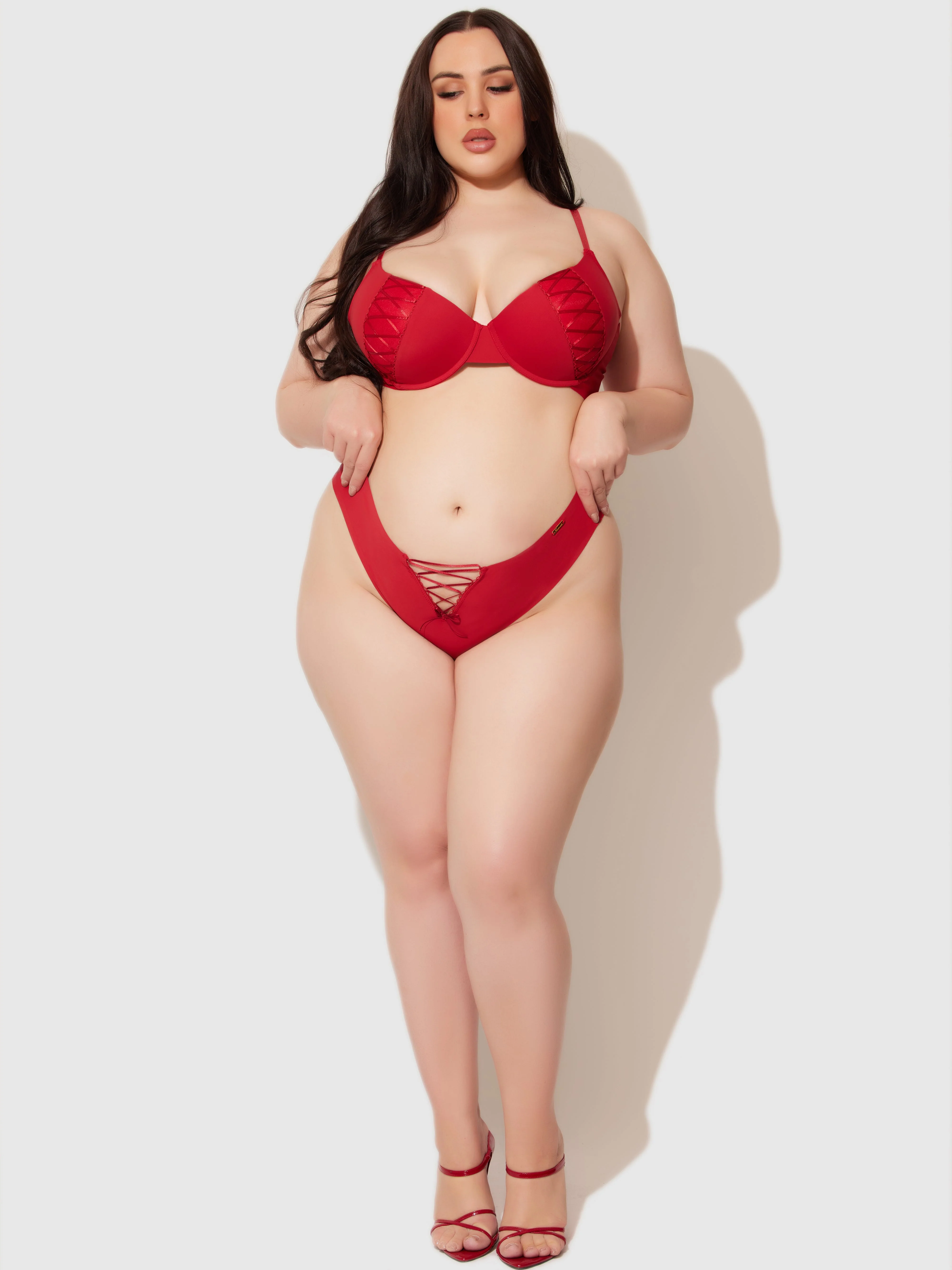 Natalia Micro Lace Up Front Thong - Image 6