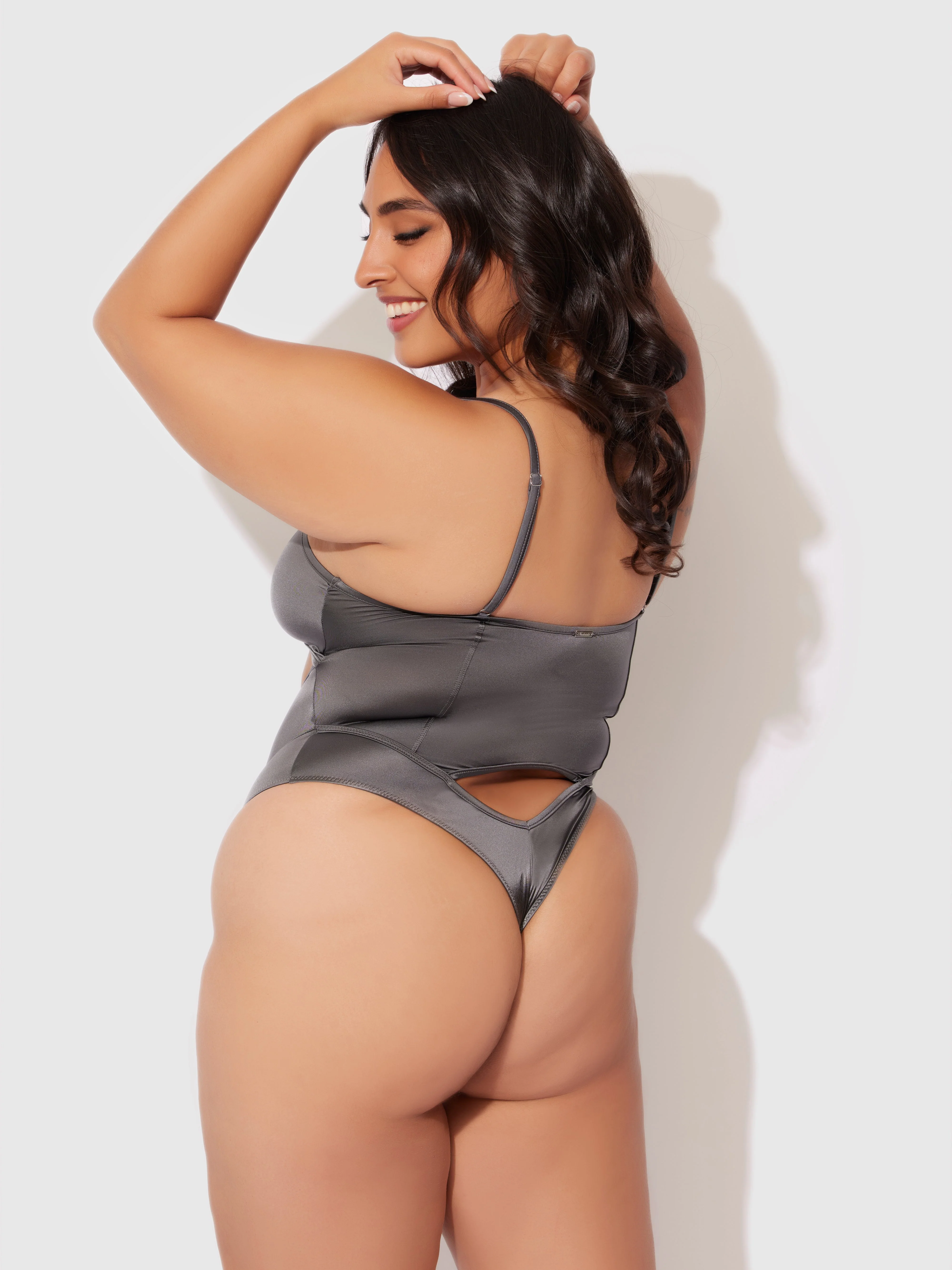 Neev Oil Slick Cutout Scoop Back Bodysuit - Image 6