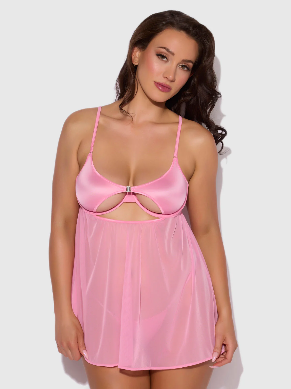Neev Oil Slick Openable Cup Underwire Babydoll - Image 4